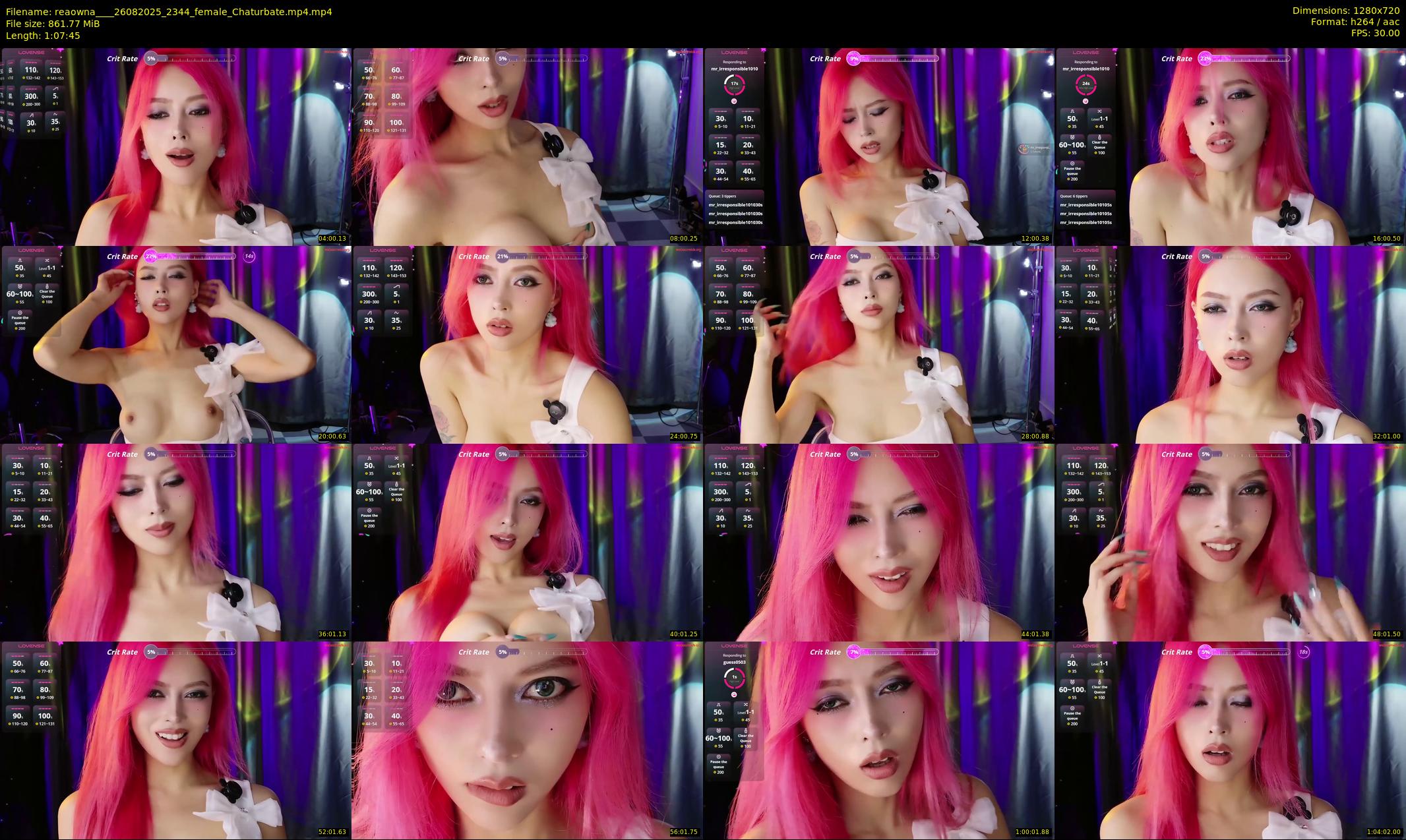 reaowna___ — 68 minute Chaturbate female cam show recording, 720p, Aug 26, 2025