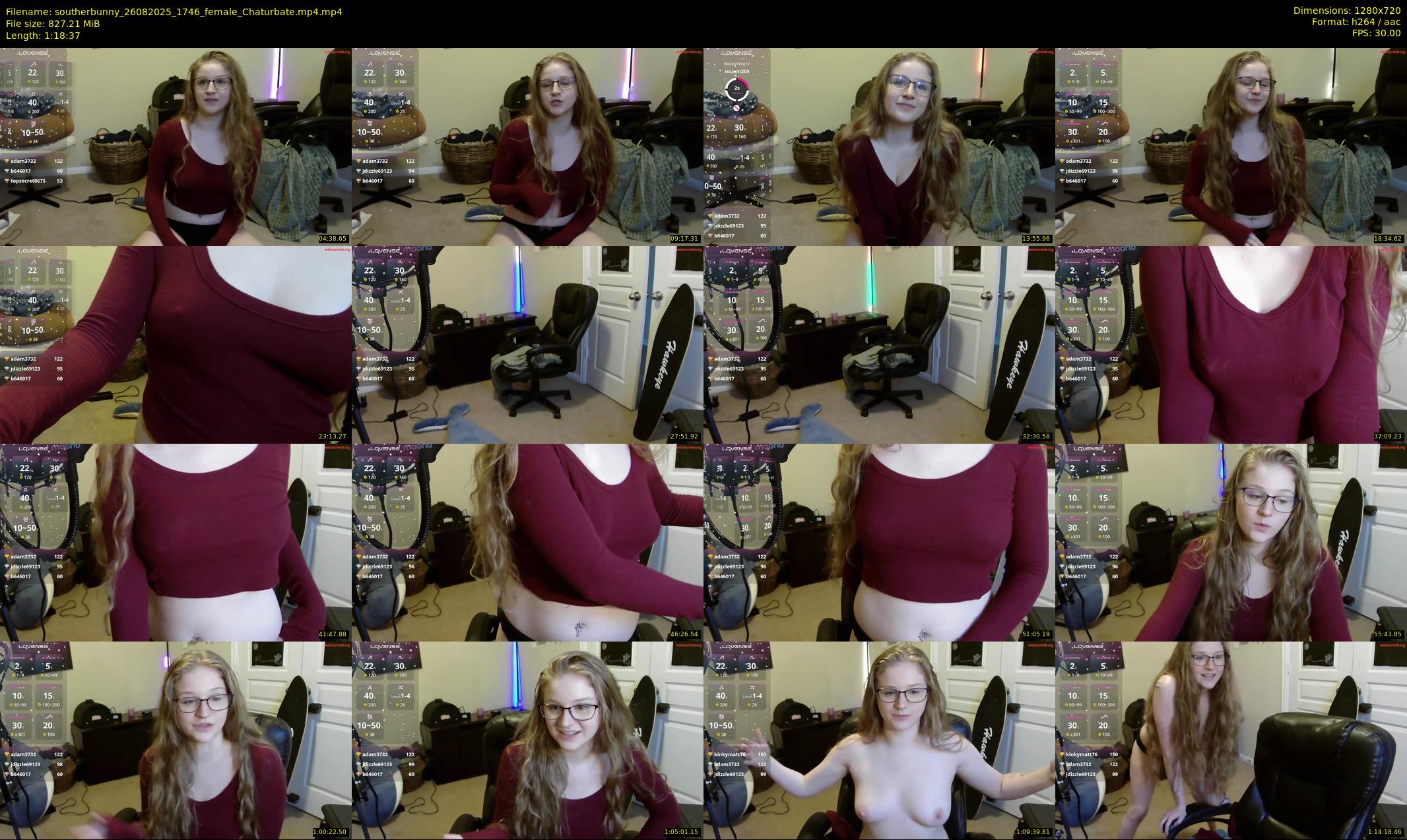 southerbunny — 79 minute Chaturbate female cam show recording, 720p, Aug 26, 2025