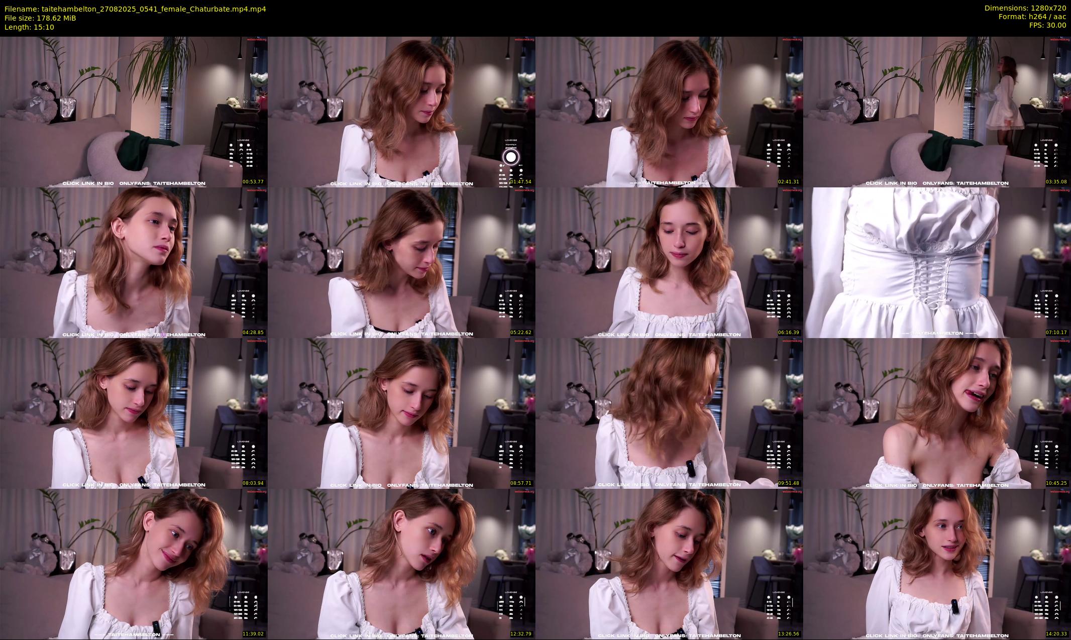 taitehambelton — 16 minute Chaturbate female cam show recording, 720p, Aug 27, 2025