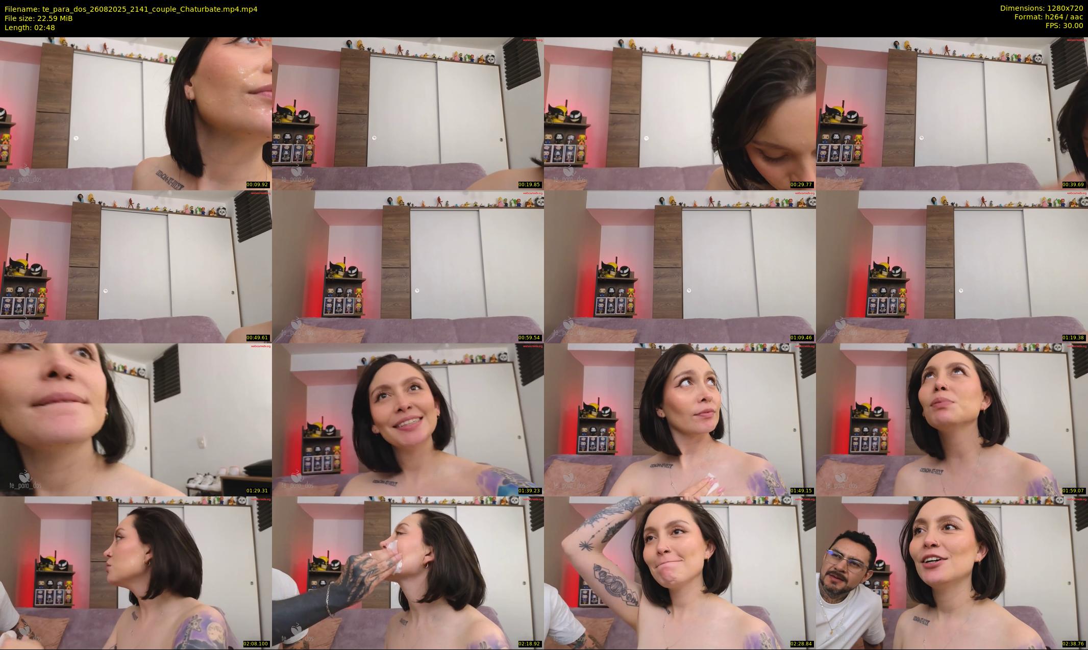 te_para_dos — 3 minute Chaturbate couple cam show recording, 720p, Aug 26, 2025