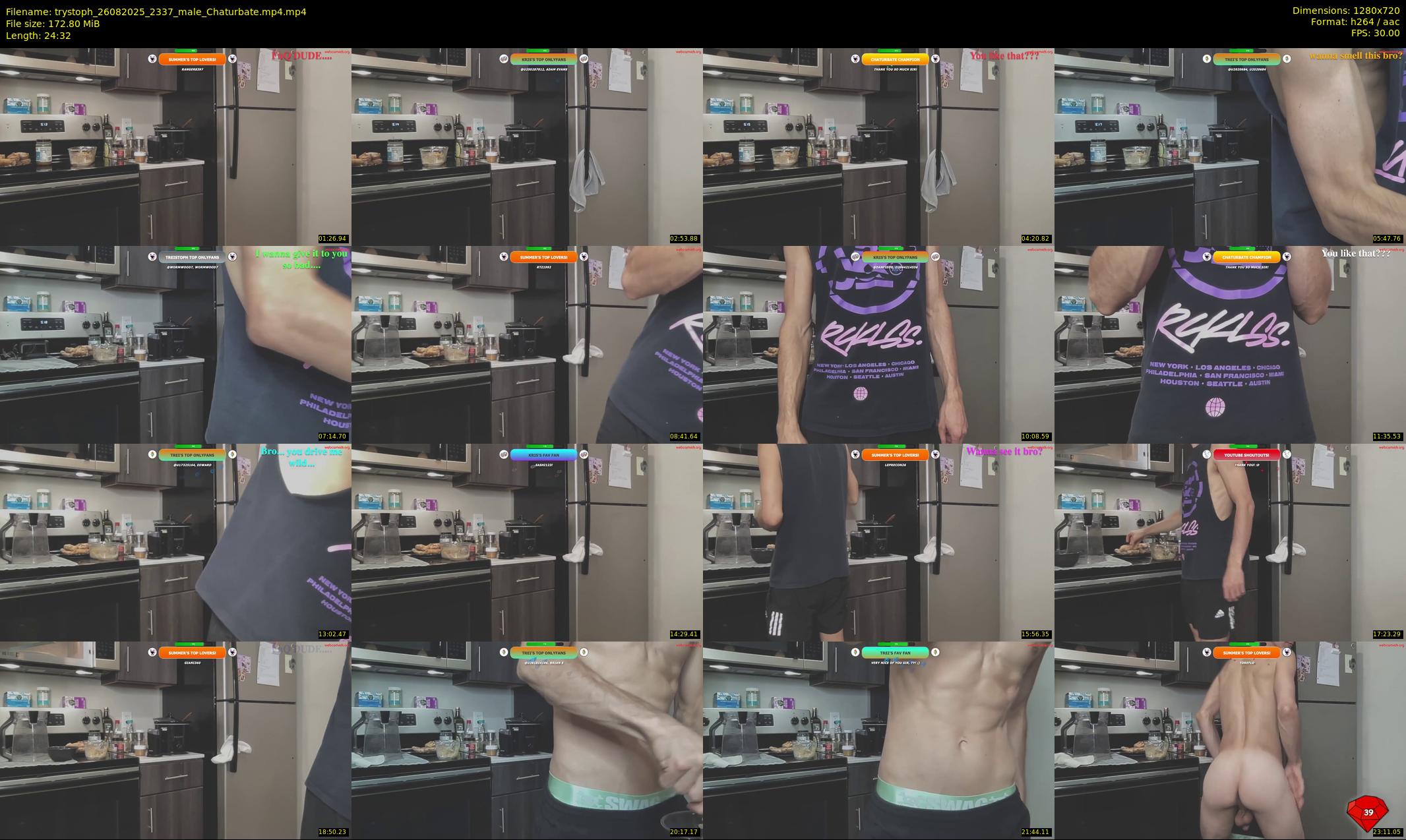 trystoph — 25 minute Chaturbate male cam show recording, 720p, Aug 26, 2025