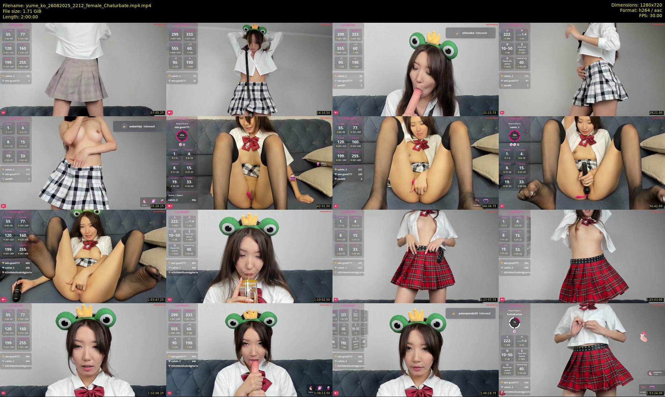 yume_ko — 120 minute Chaturbate female cam show recording, 720p, Aug 26, 2025