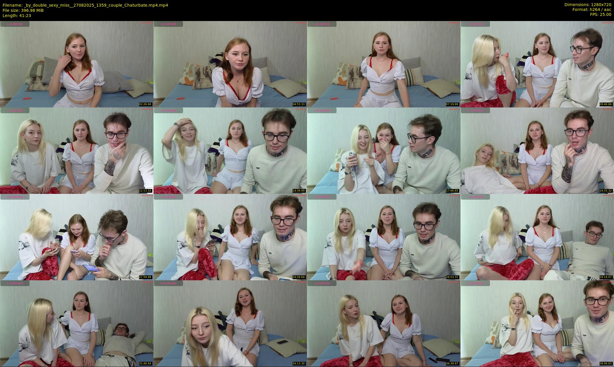 _by_double_sexy_miss_ — 42 minute Chaturbate couple cam show recording, 720p, Aug 27, 2025