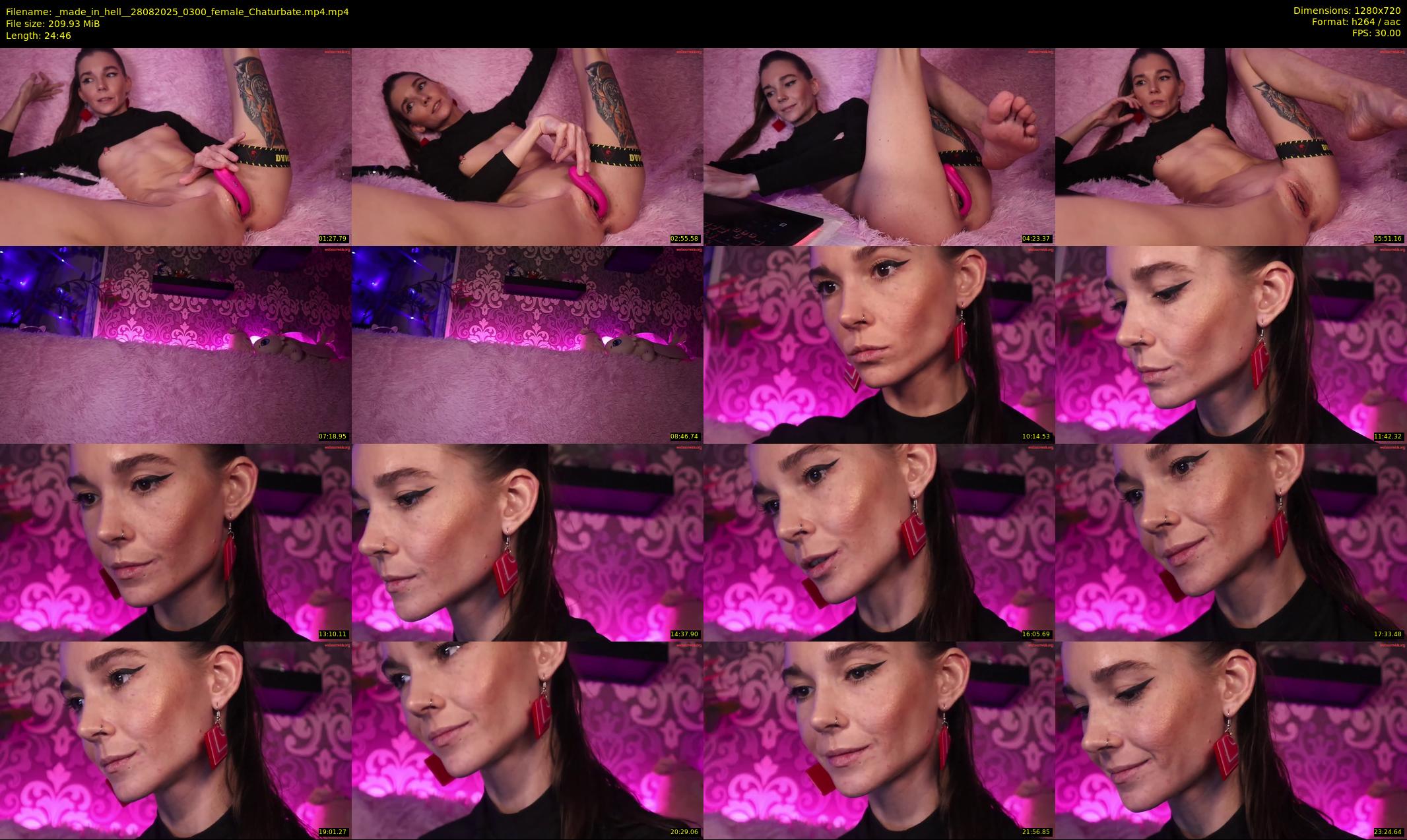_made_in_hell_ — 25 minute Chaturbate female cam show recording, 720p, Aug 28, 2025