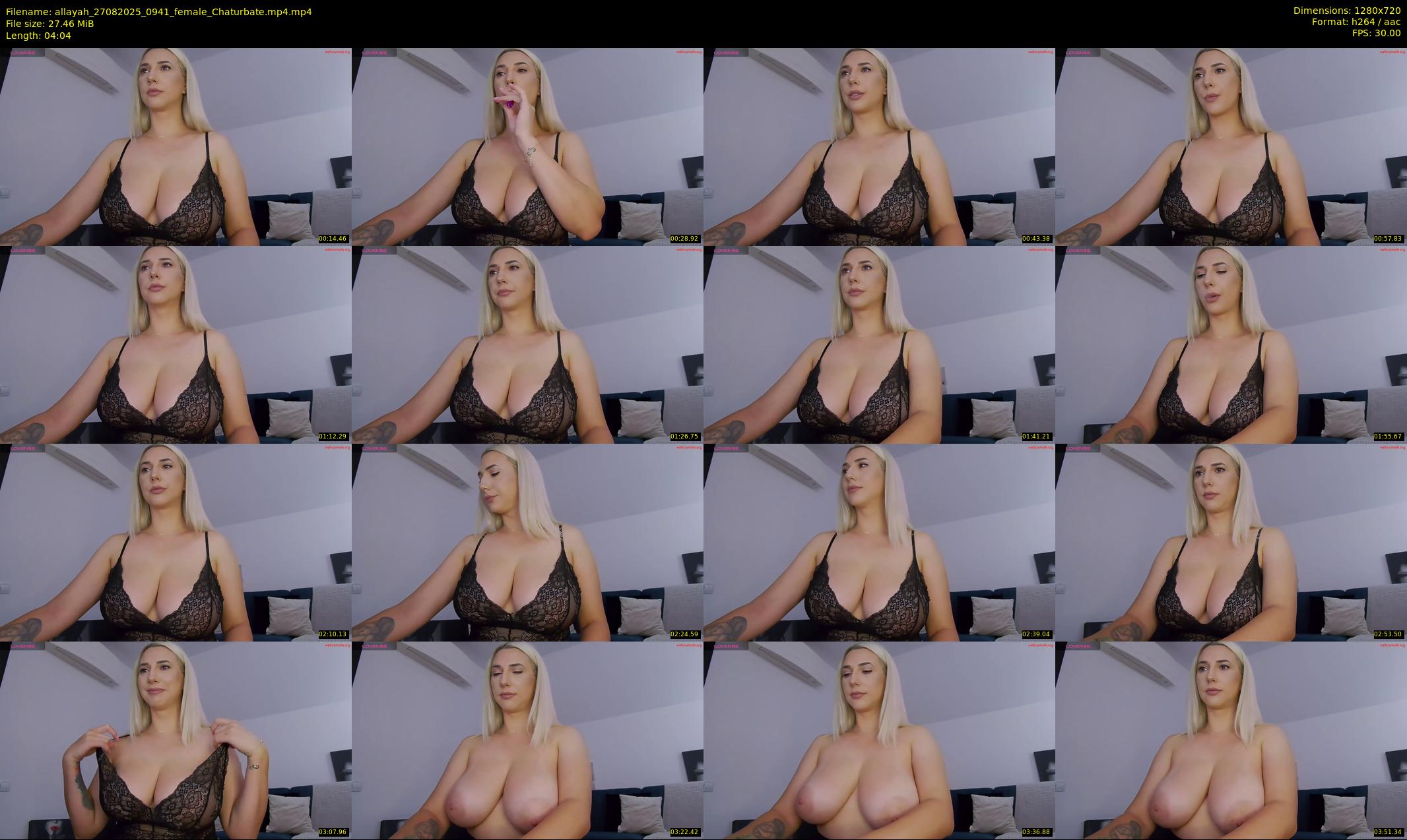 allayah — 5 minute Chaturbate female cam show recording, 720p, Aug 27, 2025