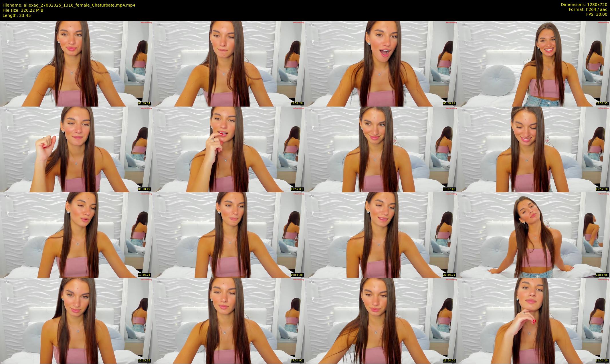 allexag — 34 minute Chaturbate female cam show recording, 720p, Aug 27, 2025