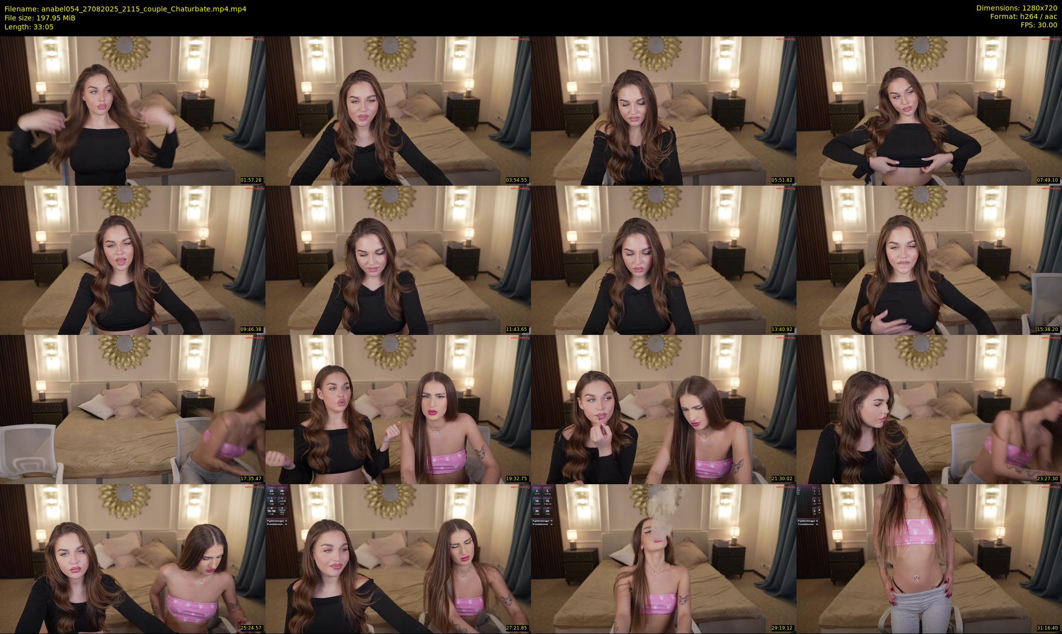 anabel054 — 34 minute Chaturbate female cam show recording, 720p, Aug 27, 2025