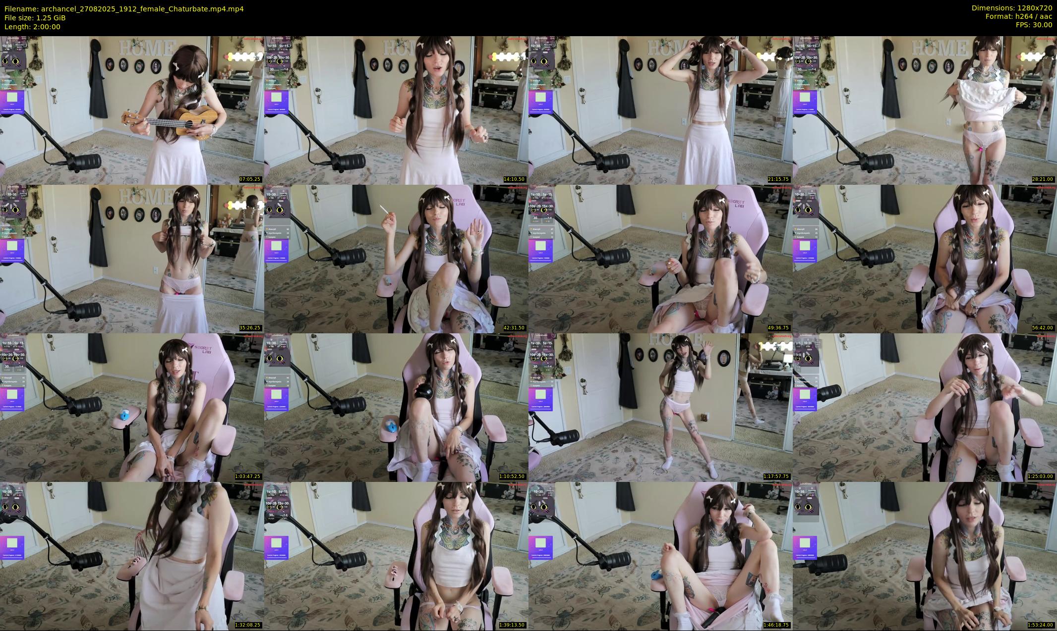 archancel — 120 minute Chaturbate female cam show recording, 720p, Aug 27, 2025