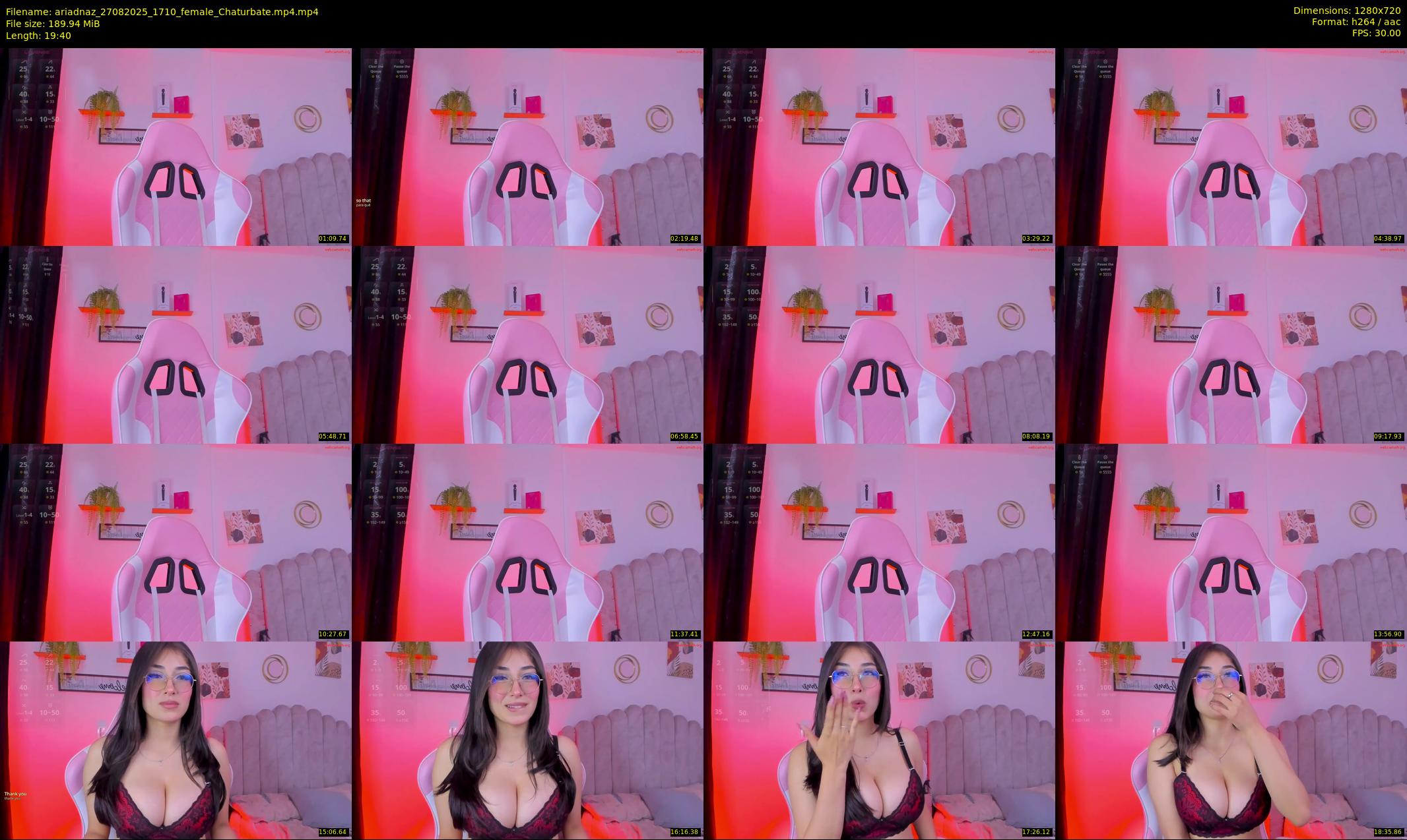 ariadnaz — 20 minute Chaturbate female cam show recording, 720p, Aug 27, 2025