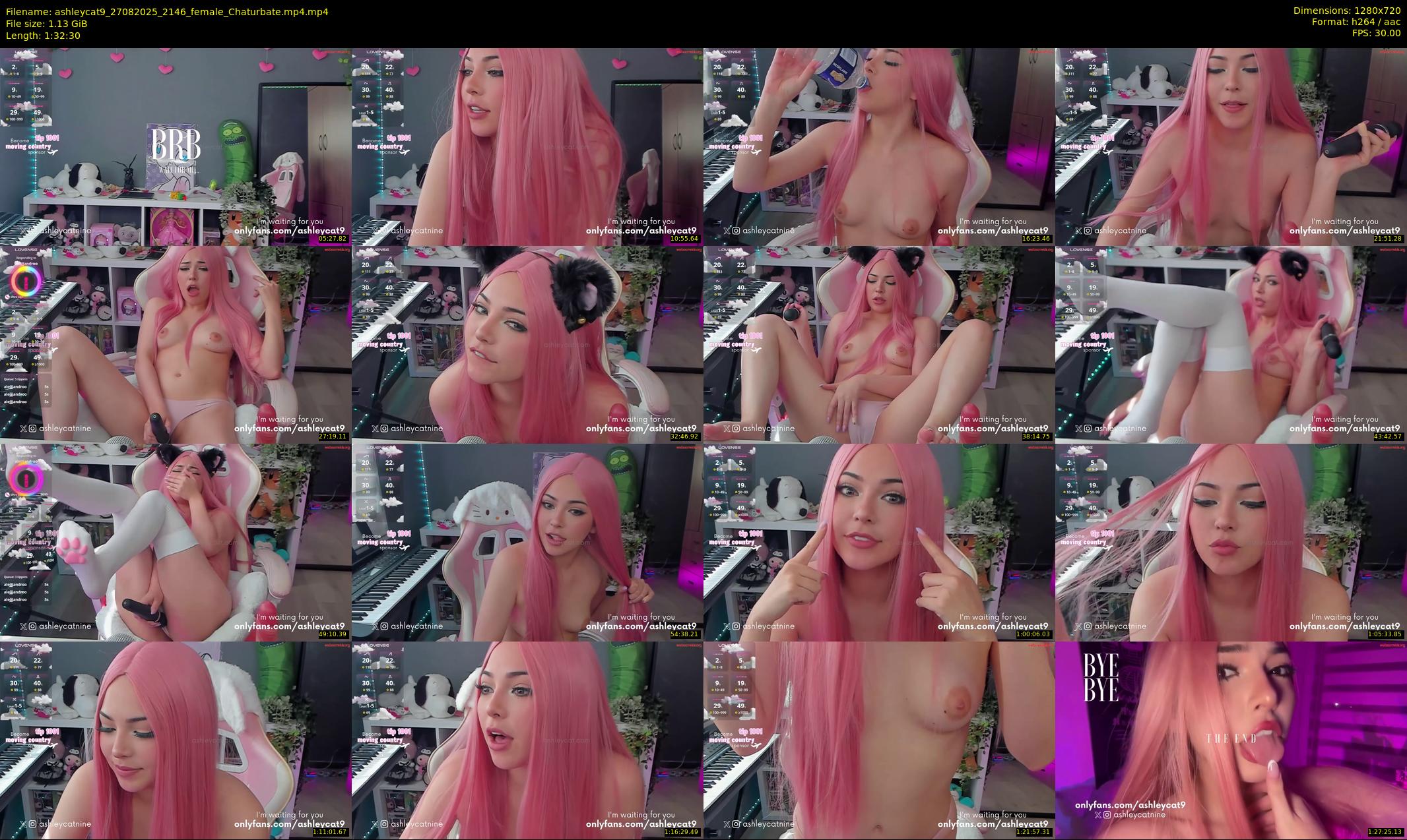 ashleycat9 — 93 minute Chaturbate female cam show recording, 720p, Aug 27, 2025