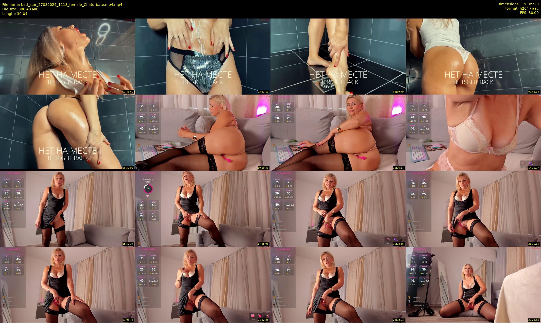 bed_star — 31 minute Chaturbate female cam show recording, 720p, Aug 27, 2025