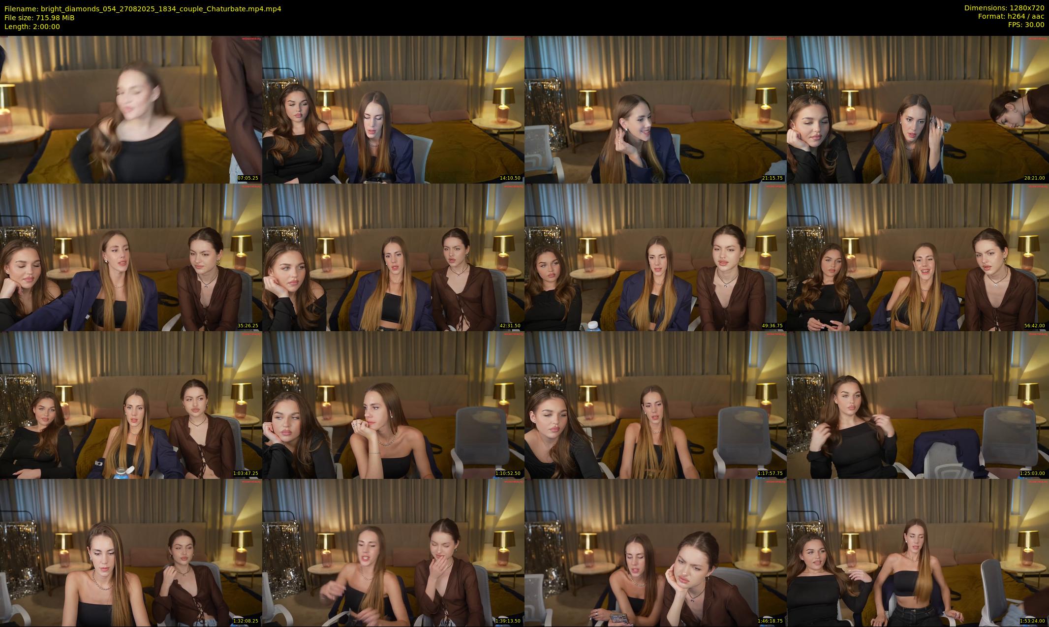 bright_diamonds_054 — 120 minute Chaturbate couple cam show recording, 720p, Aug 27, 2025