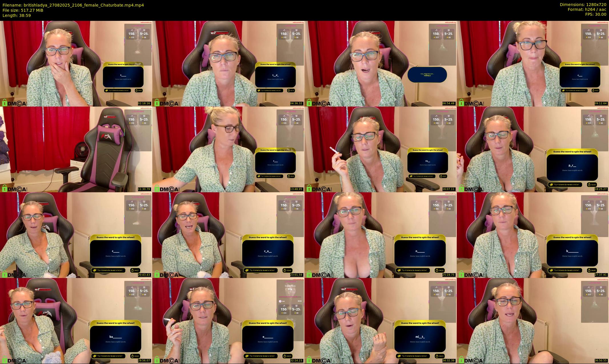 britishladya — 39 minute Chaturbate female cam show recording, 720p, Aug 27, 2025