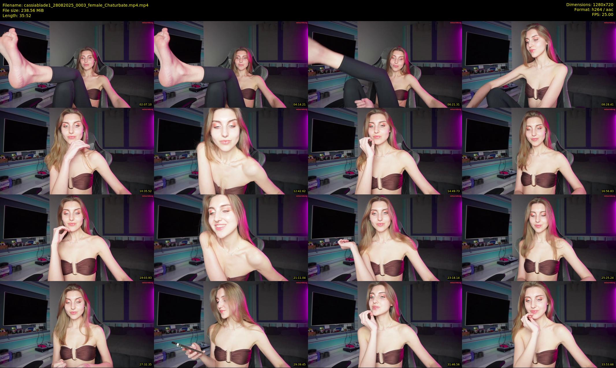 cassiablade1 — 36 minute Chaturbate female cam show recording, 720p, Aug 28, 2025