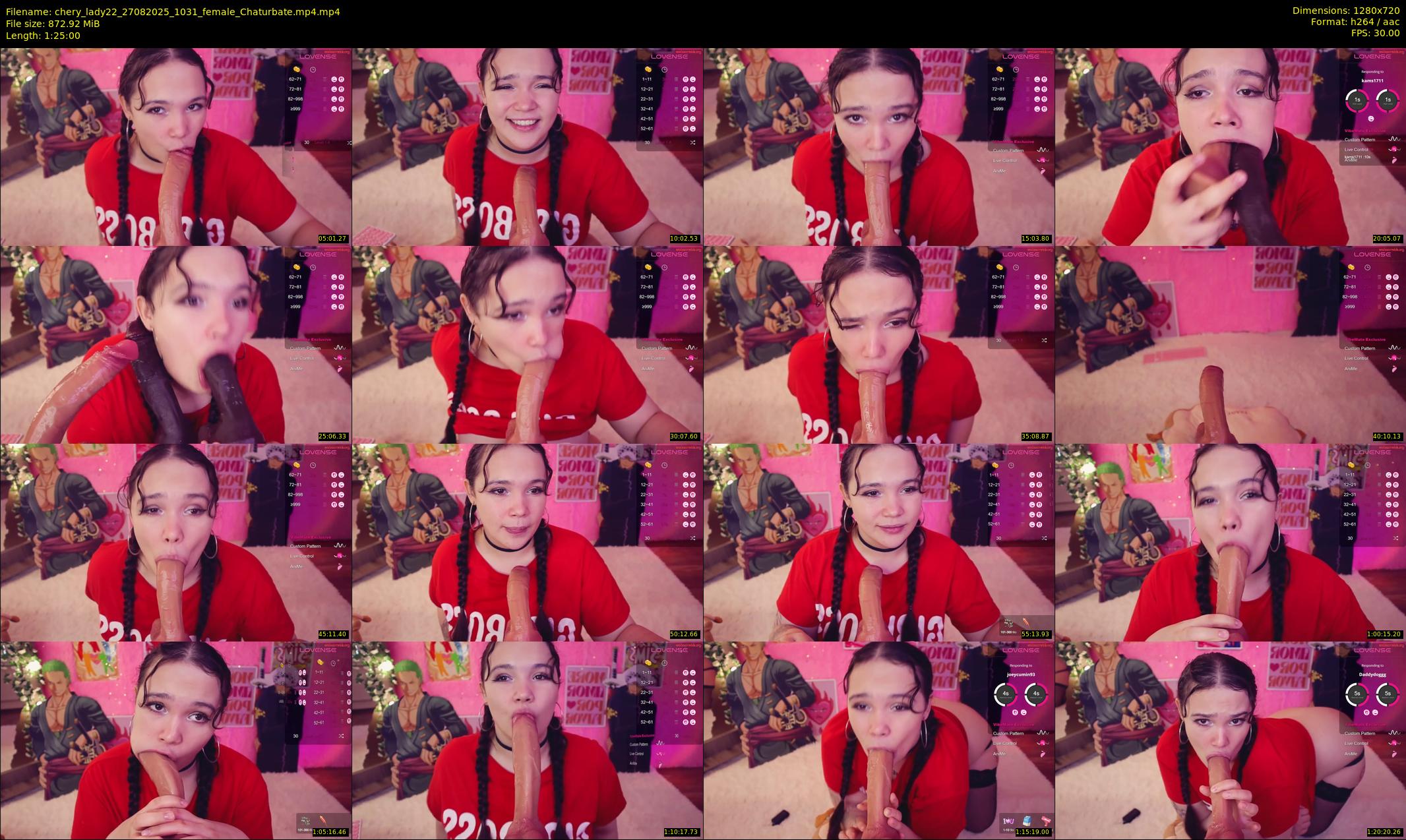 chery_lady22 — 85 minute Chaturbate female cam show recording, 720p, Aug 27, 2025