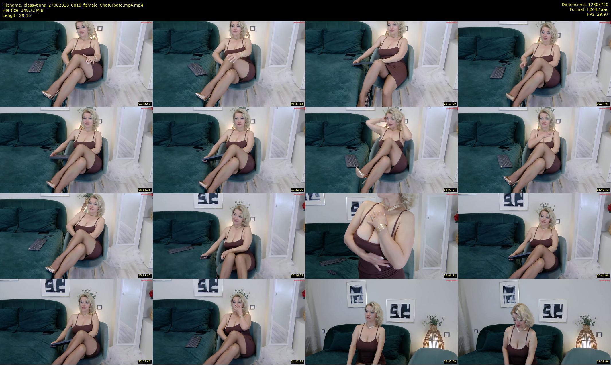 classytinna — 30 minute Chaturbate female cam show recording, 720p, Aug 27, 2025