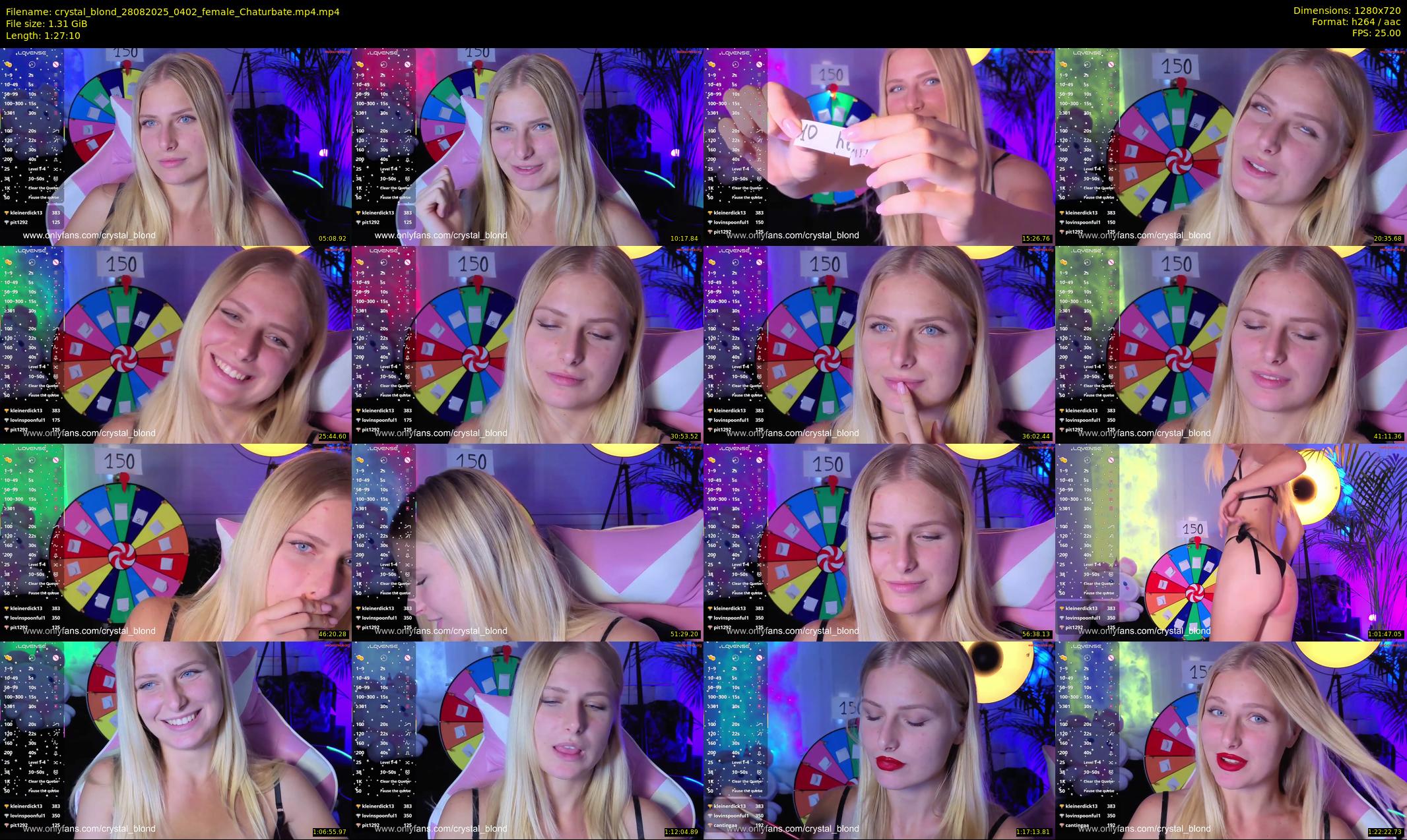 crystal_blond — 88 minute Chaturbate female cam show recording, 720p, Aug 28, 2025