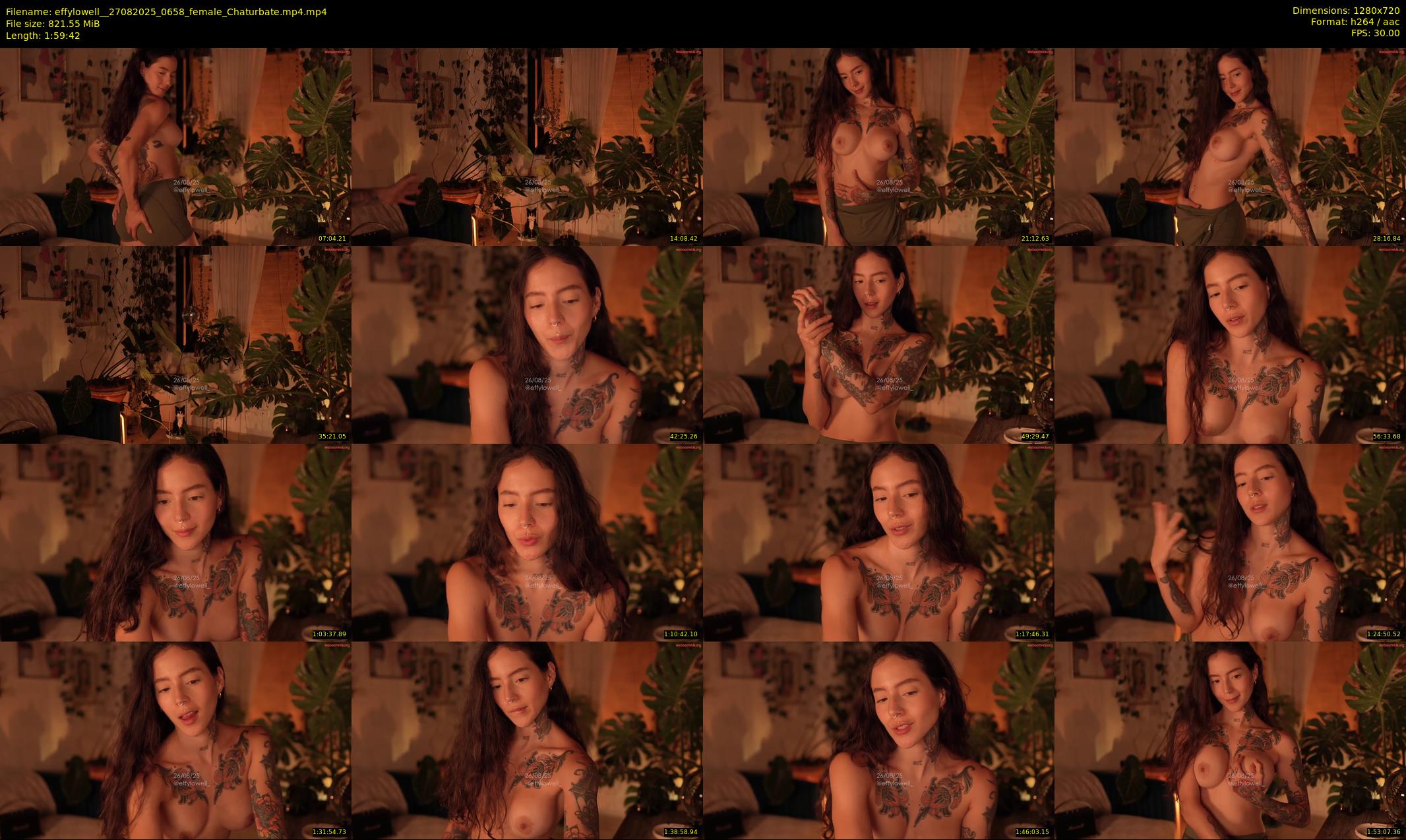effylowell_ — 120 minute Chaturbate female cam show recording, 720p, Aug 27, 2025