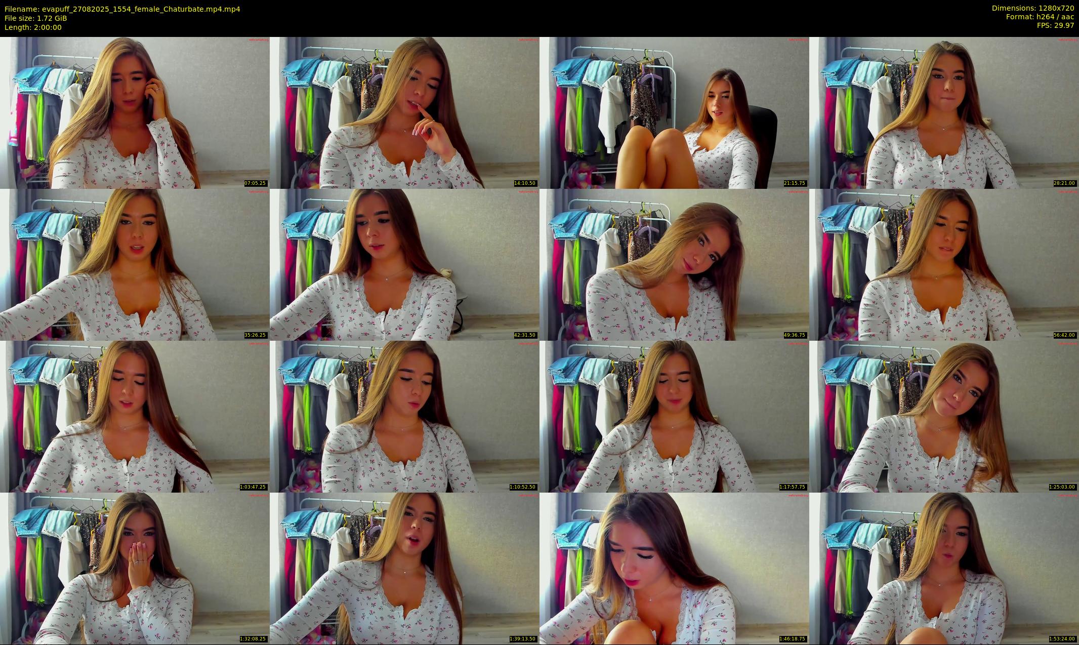evapuff — 120 minute Chaturbate female cam show recording, 720p, Aug 27, 2025
