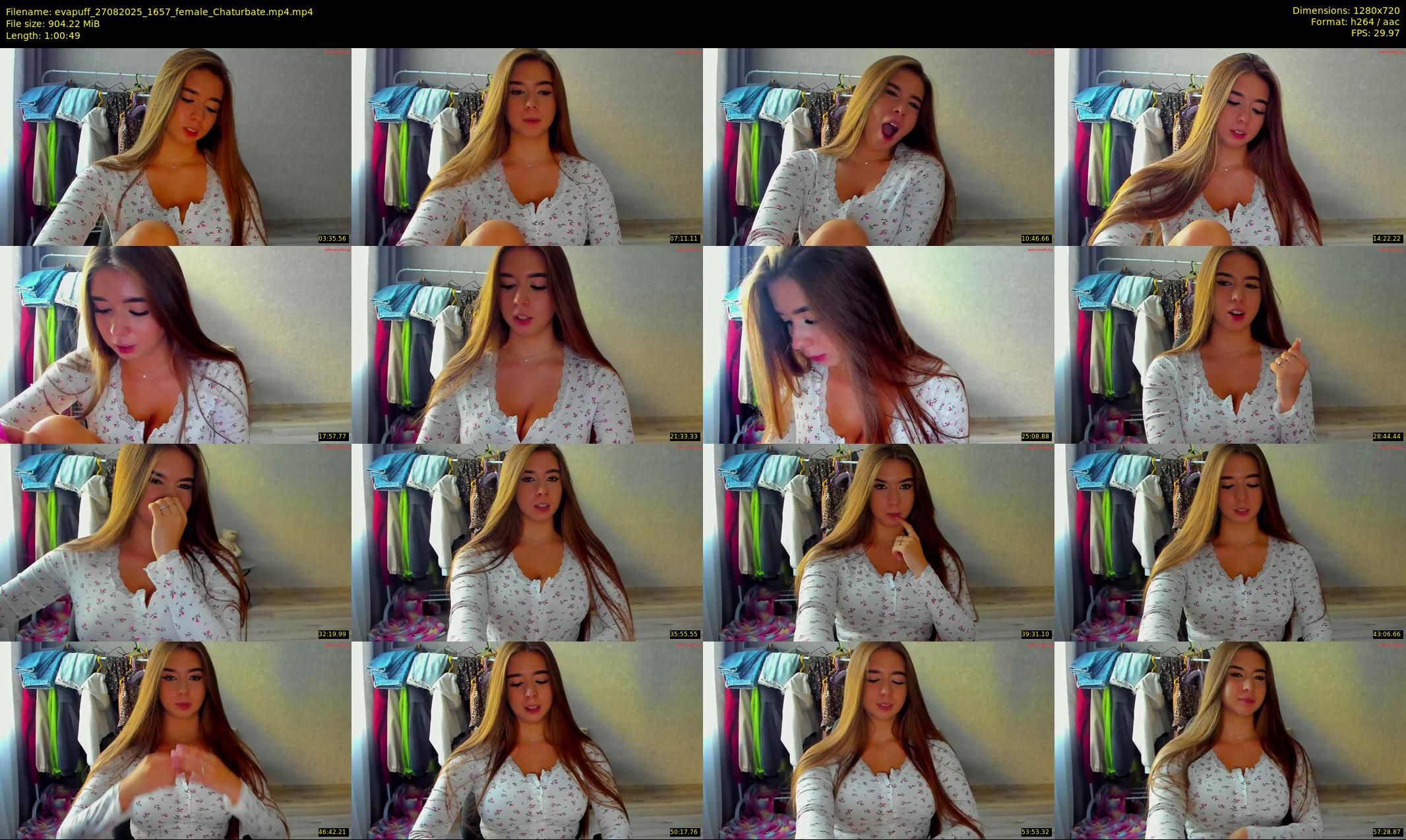 evapuff — 61 minute Chaturbate female cam show recording, 720p, Aug 27, 2025