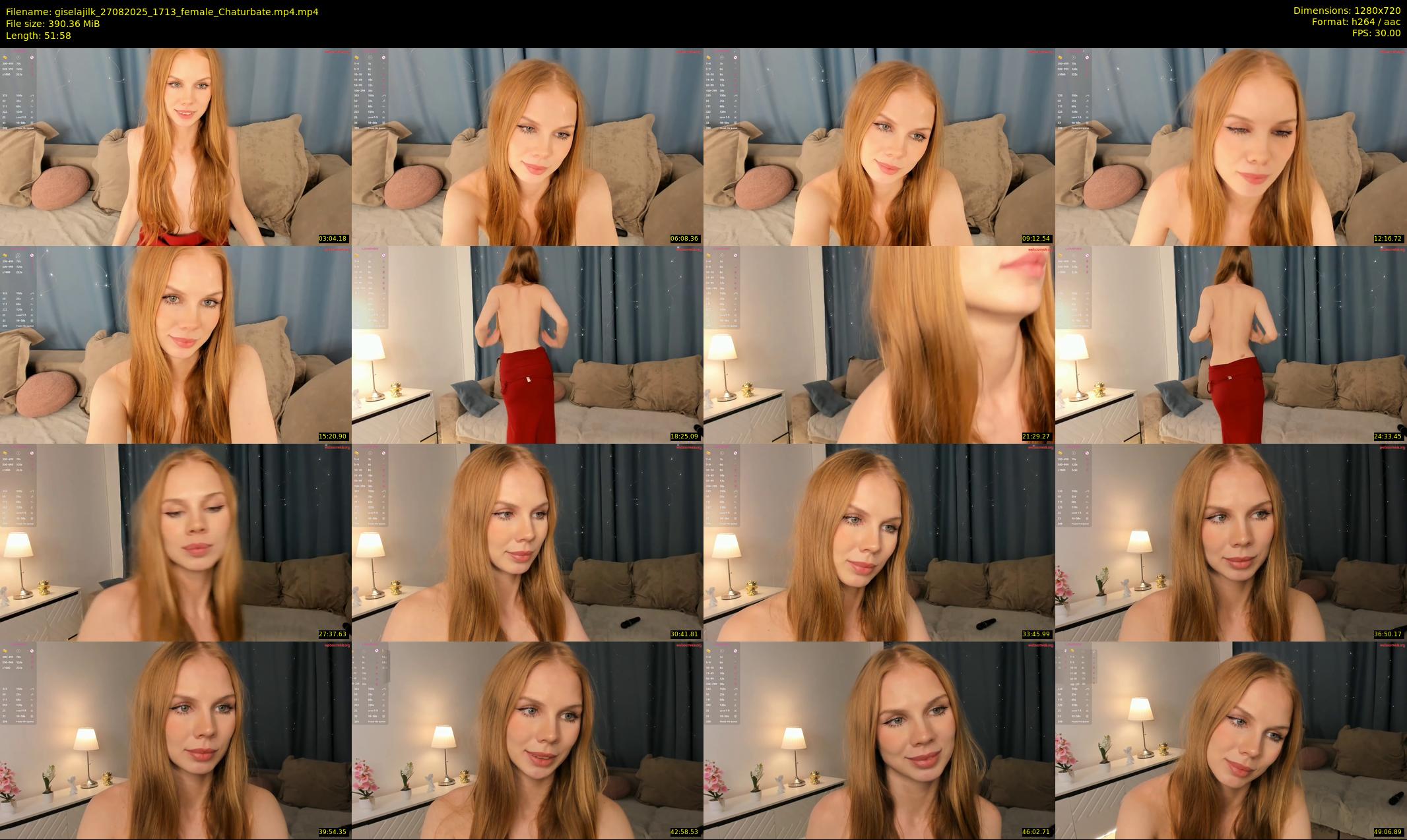 giselajilk — 52 minute Chaturbate female cam show recording, 720p, Aug 27, 2025