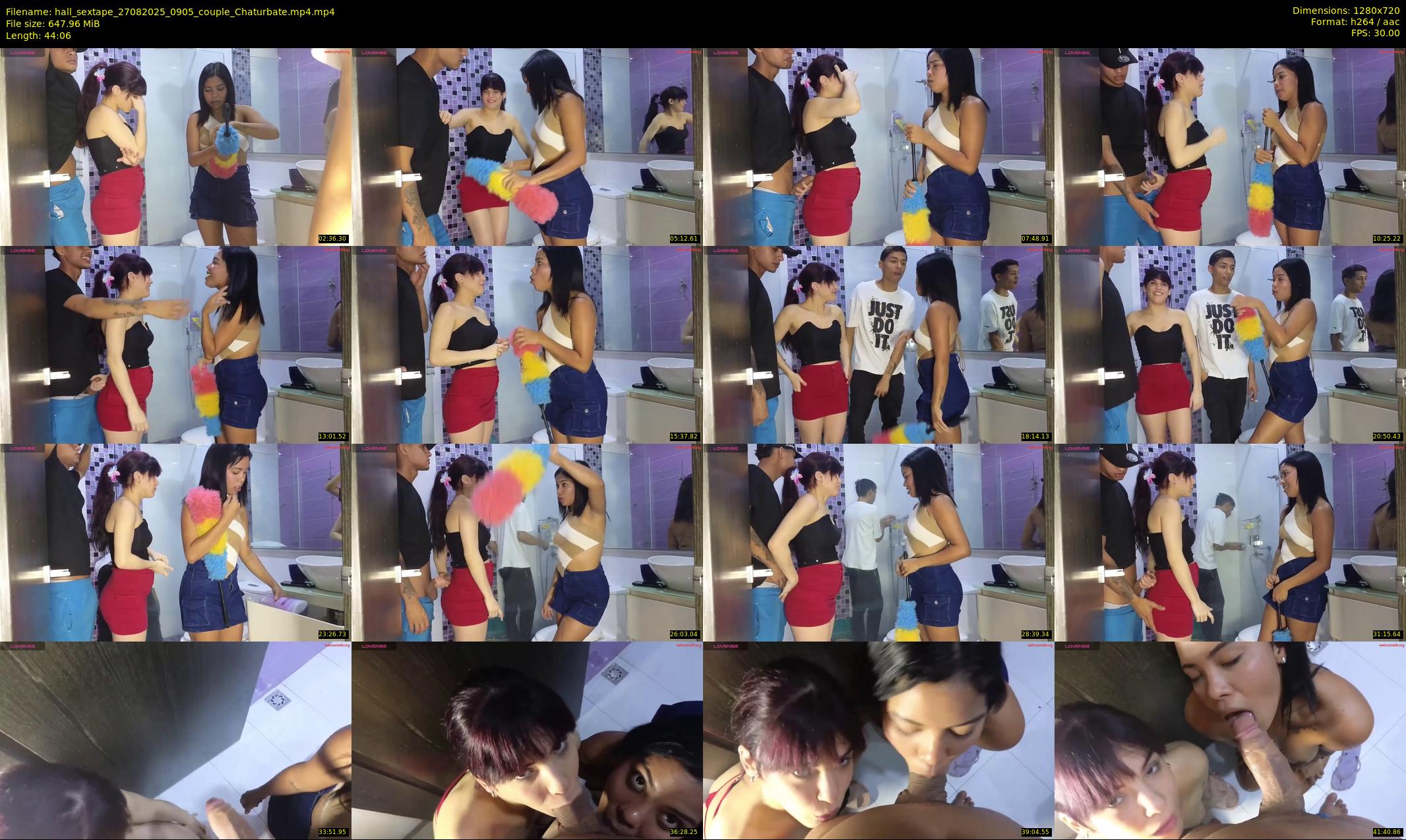 hall_sextape — 45 minute Chaturbate couple cam show recording, 720p, Aug 27, 2025