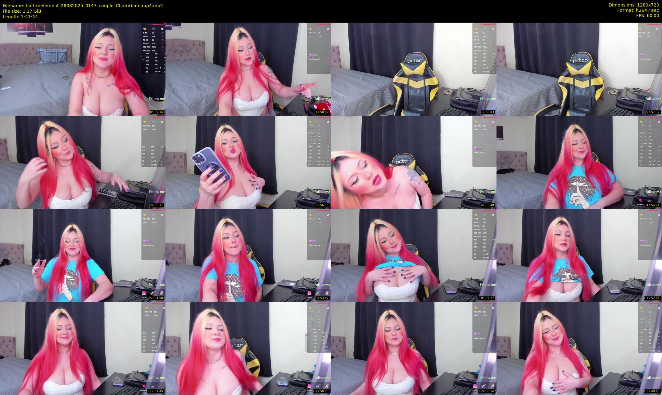 hotfireelement — 102 minute Chaturbate couple cam show recording, 720p, Aug 28, 2025