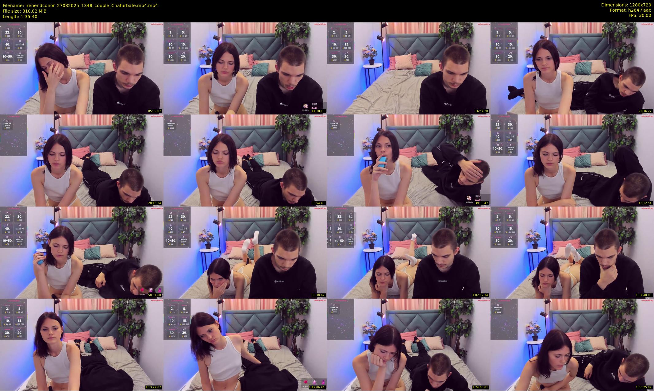 irenendconor — 96 minute Chaturbate couple cam show recording, 720p, Aug 27, 2025