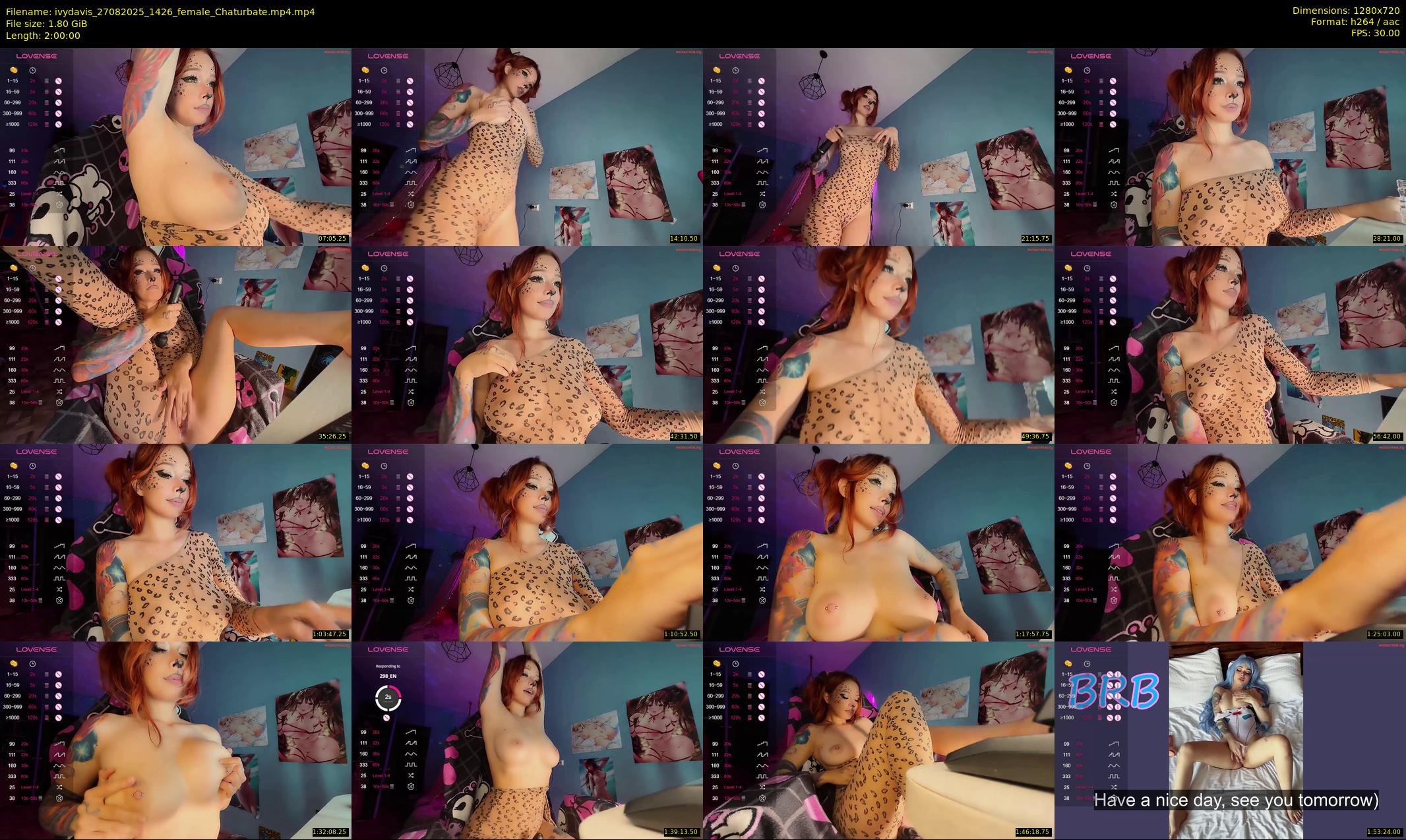 ivydavis — 120 minute Chaturbate female cam show recording, 720p, Aug 27, 2025