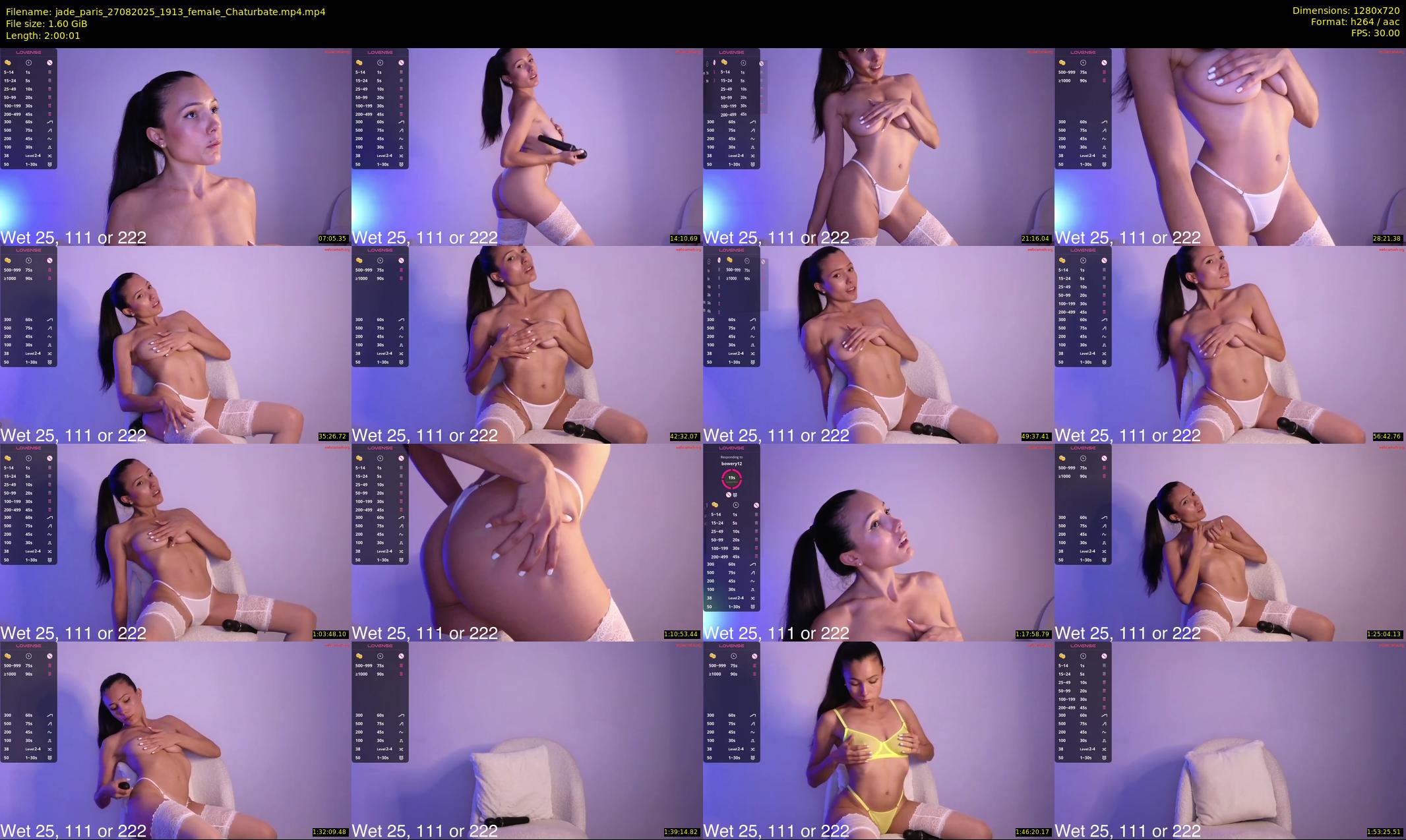 jade_paris — 121 minute Chaturbate female cam show recording, 720p, Aug 27, 2025