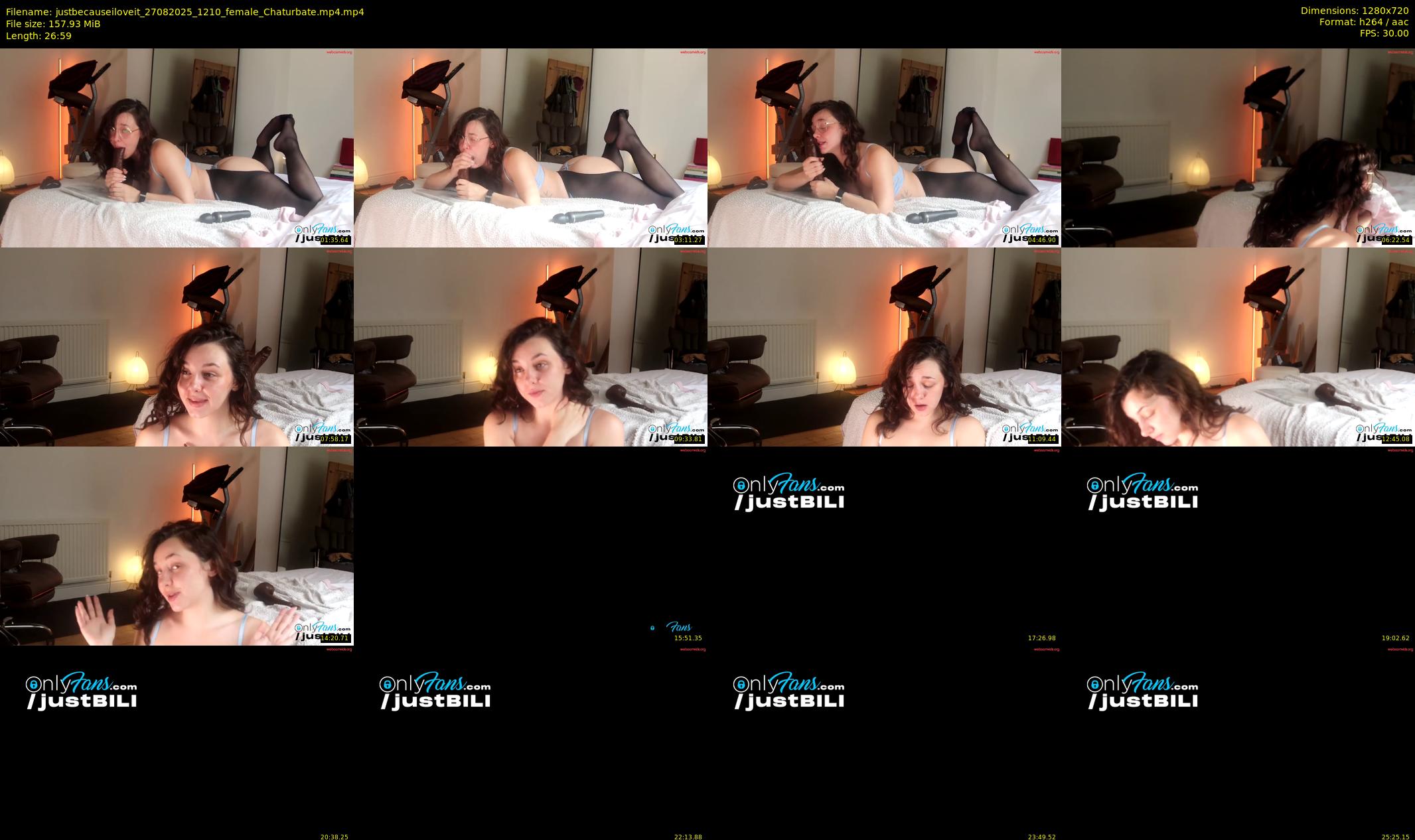 justbecauseiloveit — 27 minute Chaturbate female cam show recording, 720p, Aug 27, 2025