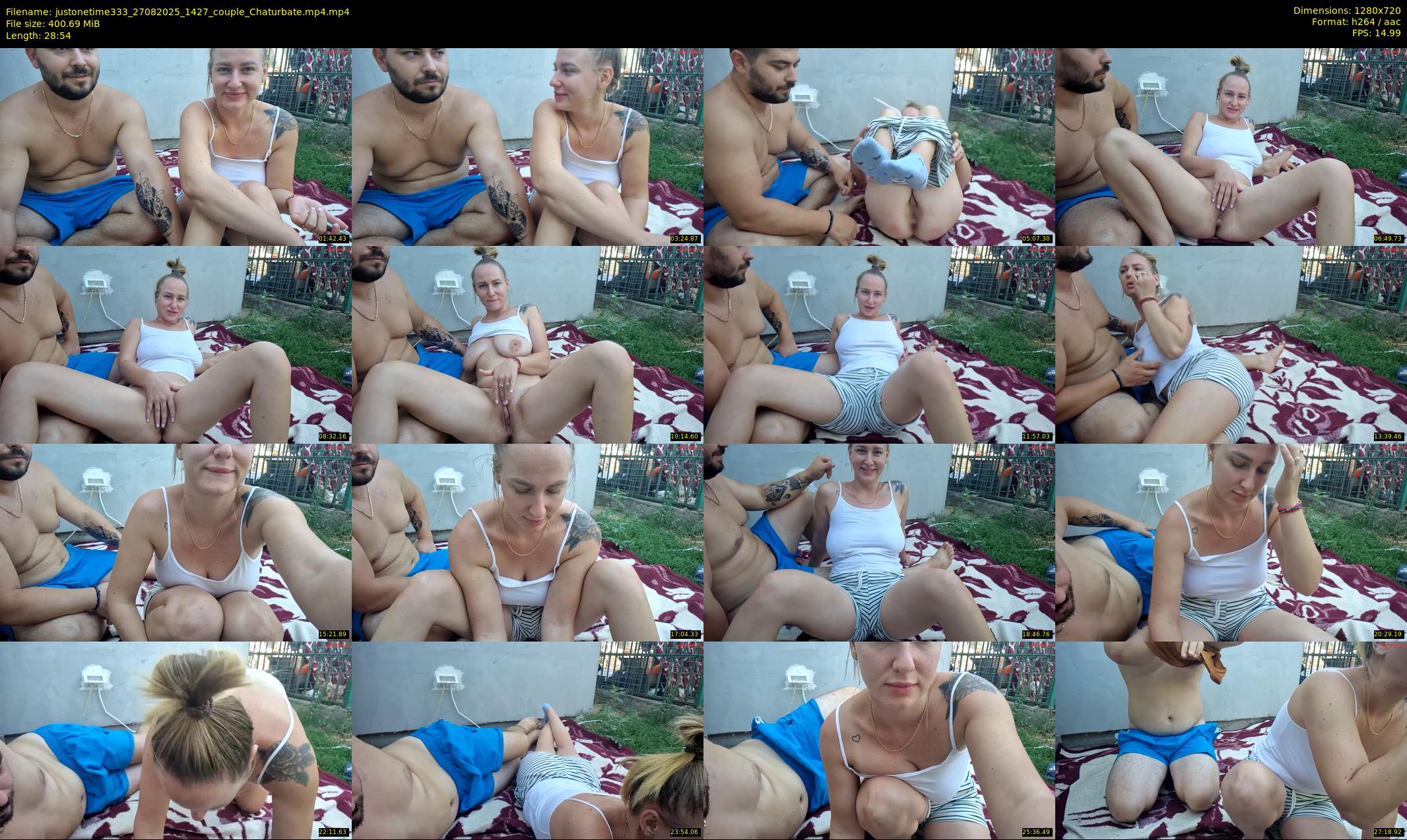 justonetime333 — 29 minute Chaturbate couple cam show recording, 720p, Aug 27, 2025