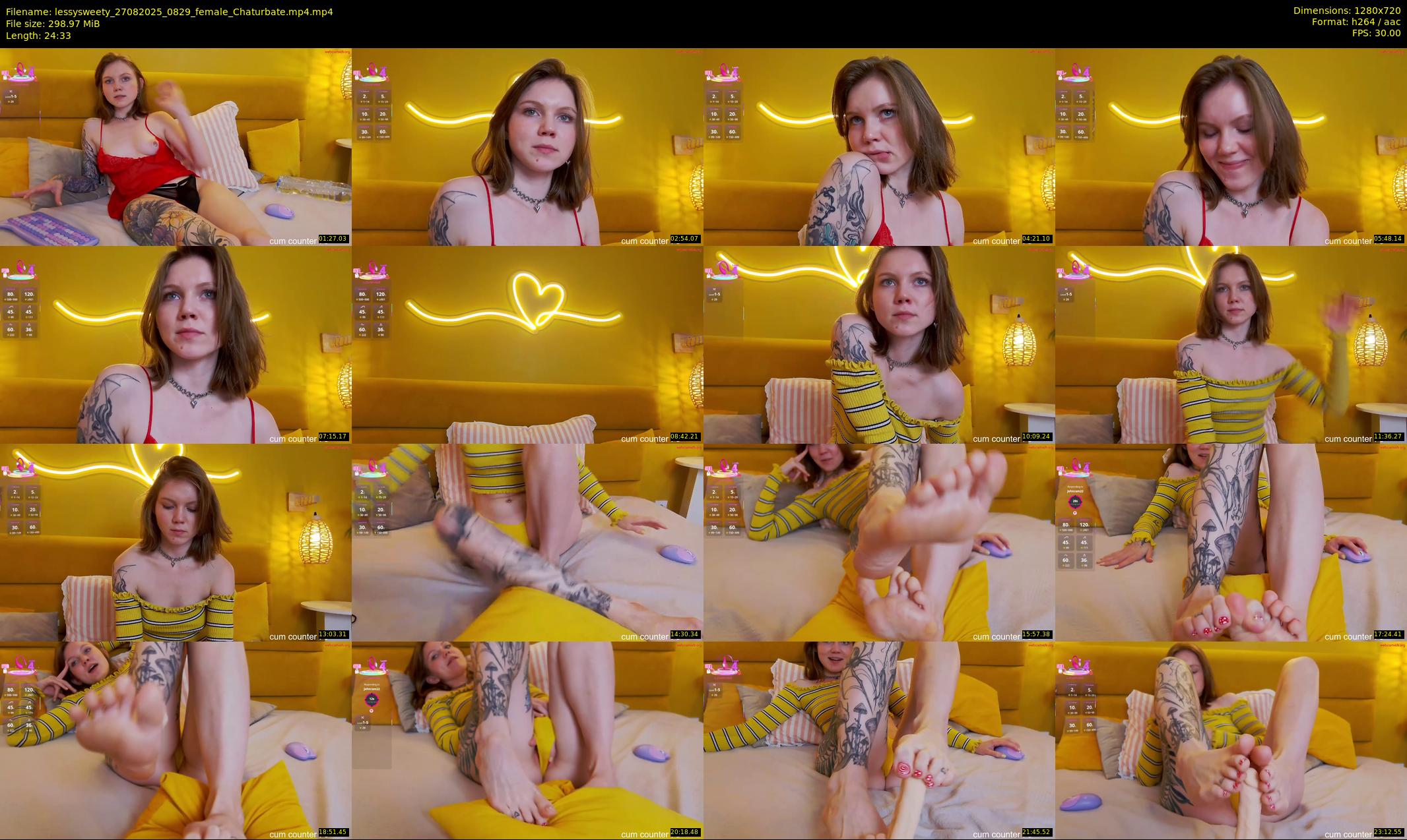 lessysweety — 25 minute Chaturbate female cam show recording, 720p, Aug 27, 2025