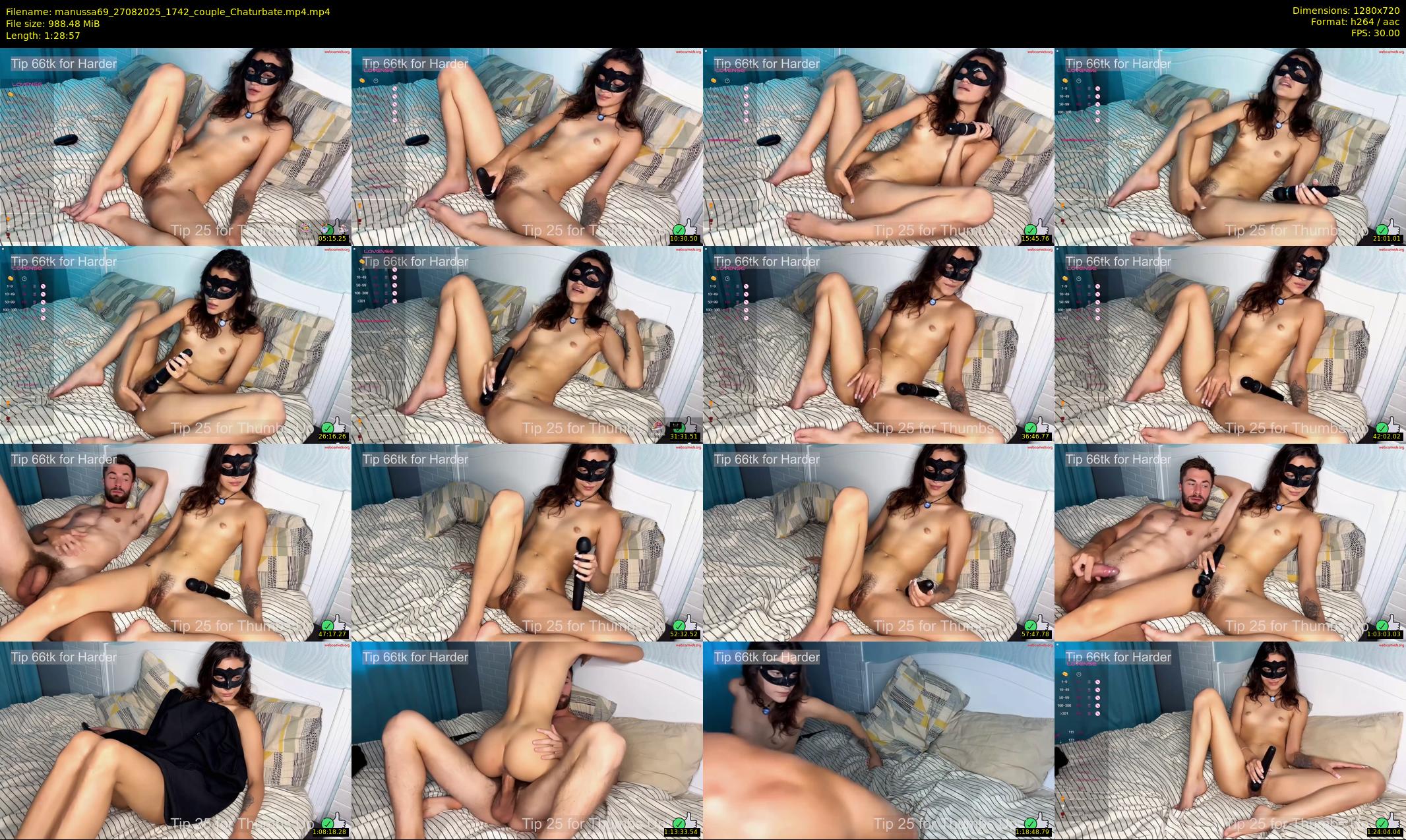 manussa69 — 89 minute Chaturbate couple cam show recording, 720p, Aug 27, 2025