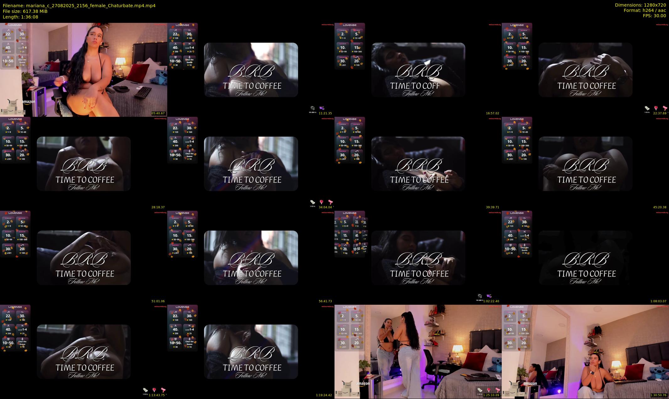 mariana_c — 97 minute Chaturbate female cam show recording, 720p, Aug 27, 2025