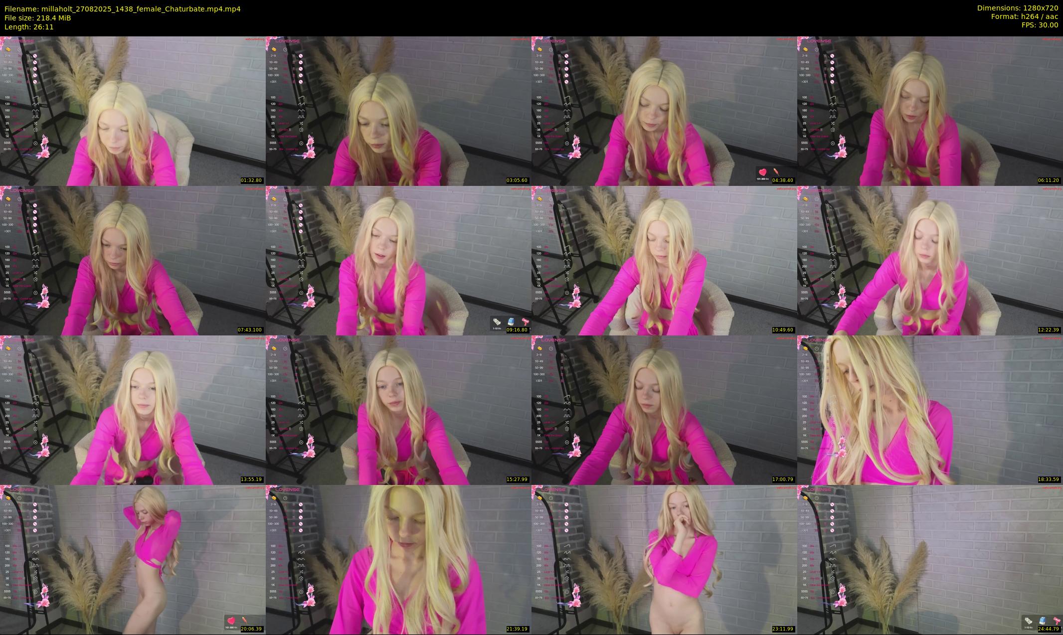millaholt — 27 minute Chaturbate female cam show recording, 720p, Aug 27, 2025