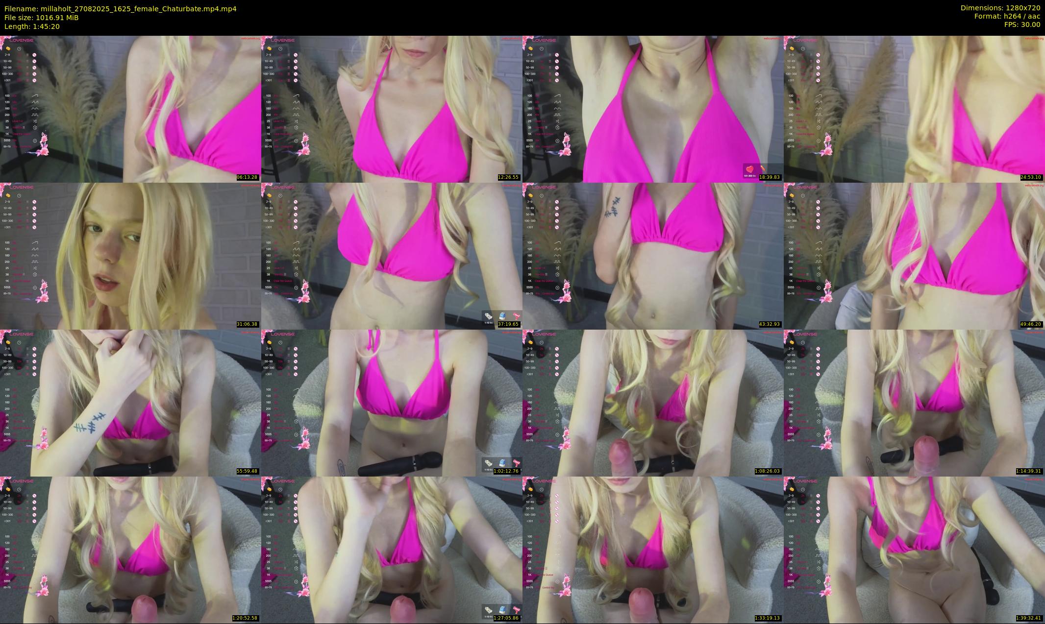 millaholt — 106 minute Chaturbate female cam show recording, 720p, Aug 27, 2025