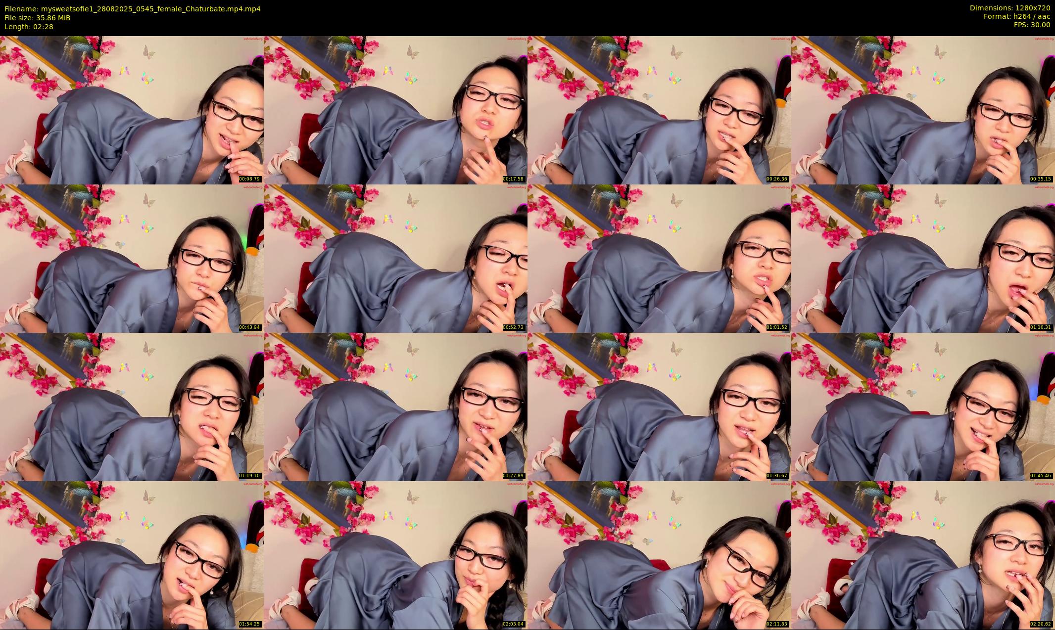 mysweetsofie1 — 3 minute Chaturbate female cam show recording, 720p, Aug 28, 2025