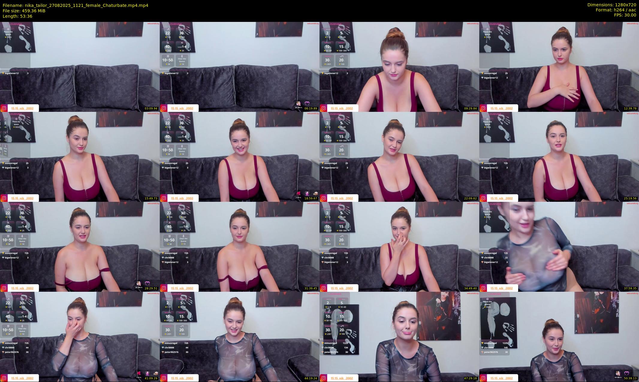 nika_tailor — 54 minute Chaturbate female cam show recording, 720p, Aug 27, 2025