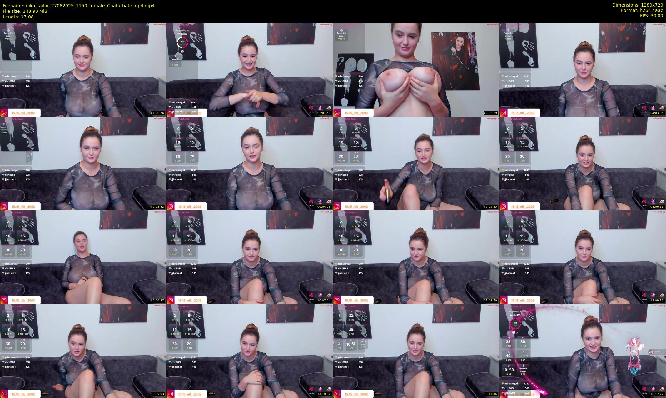 nika_tailor — 18 minute Chaturbate female cam show recording, 720p, Aug 27, 2025