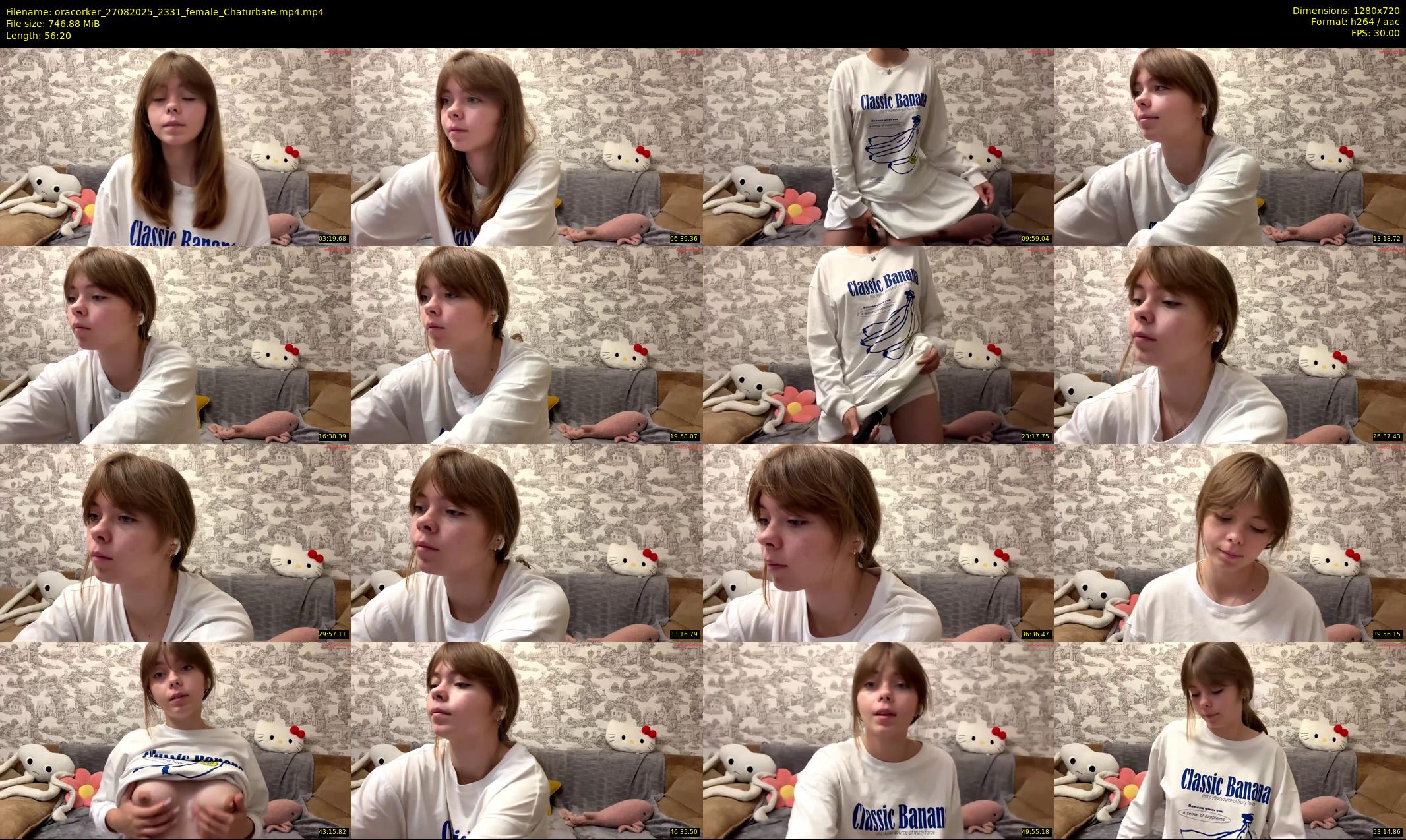 oracorker — 57 minute Chaturbate female cam show recording, 720p, Aug 27, 2025