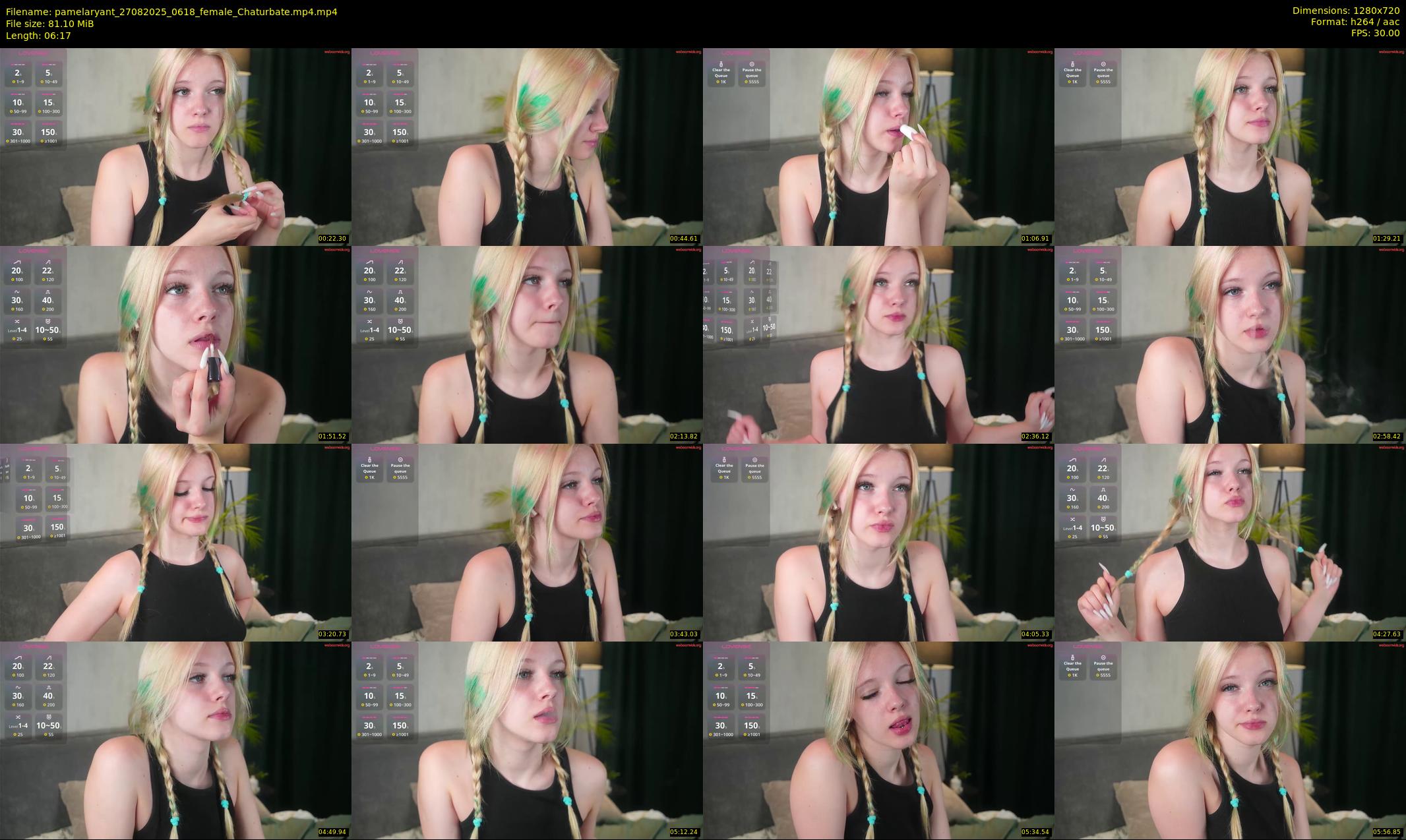 pamelaryant — 7 minute Chaturbate female cam show recording, 720p, Aug 27, 2025