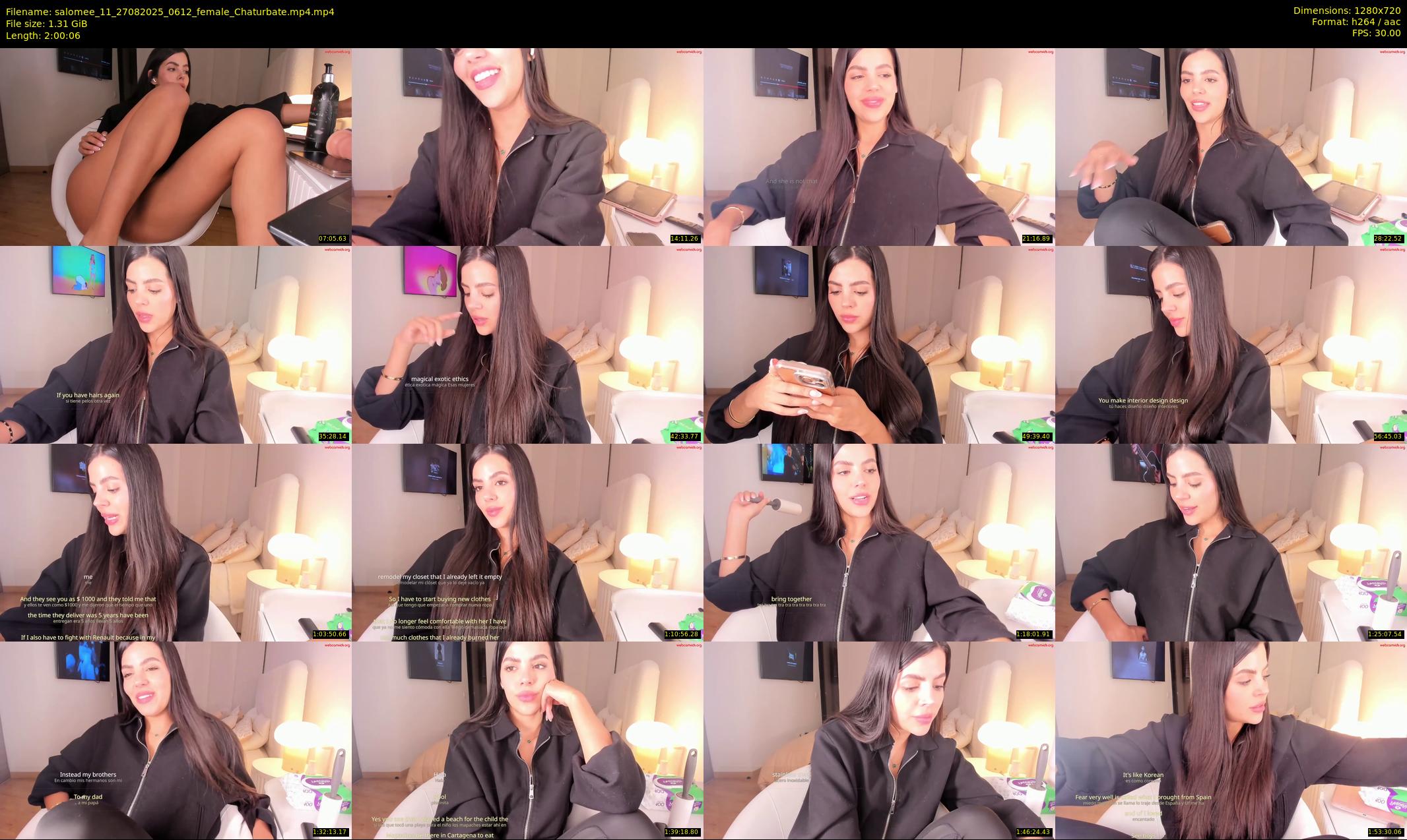 salomee_11 — 121 minute Chaturbate female cam show recording, 720p, Aug 27, 2025
