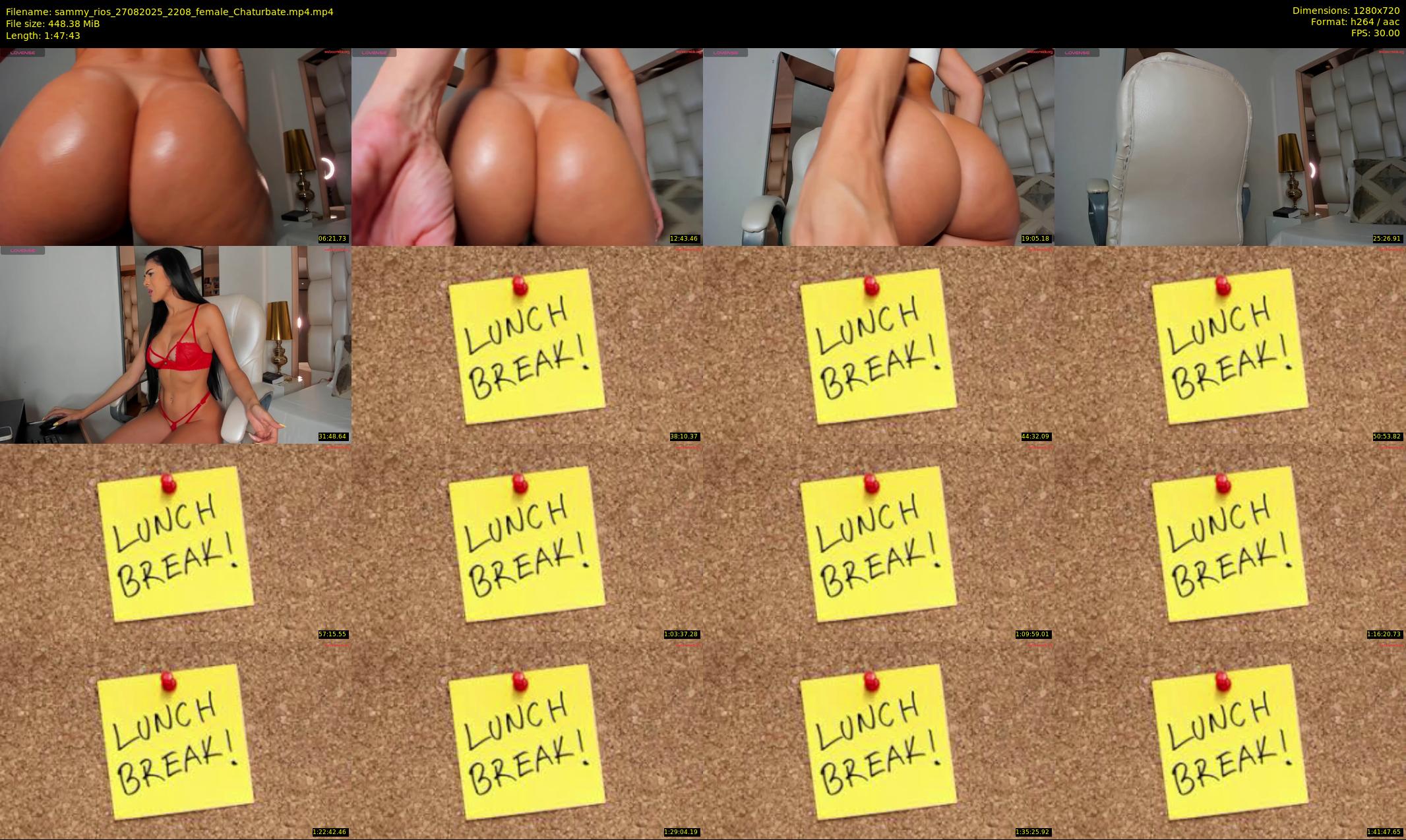 sammy_rios — 108 minute Chaturbate female cam show recording, 720p, Aug 27, 2025