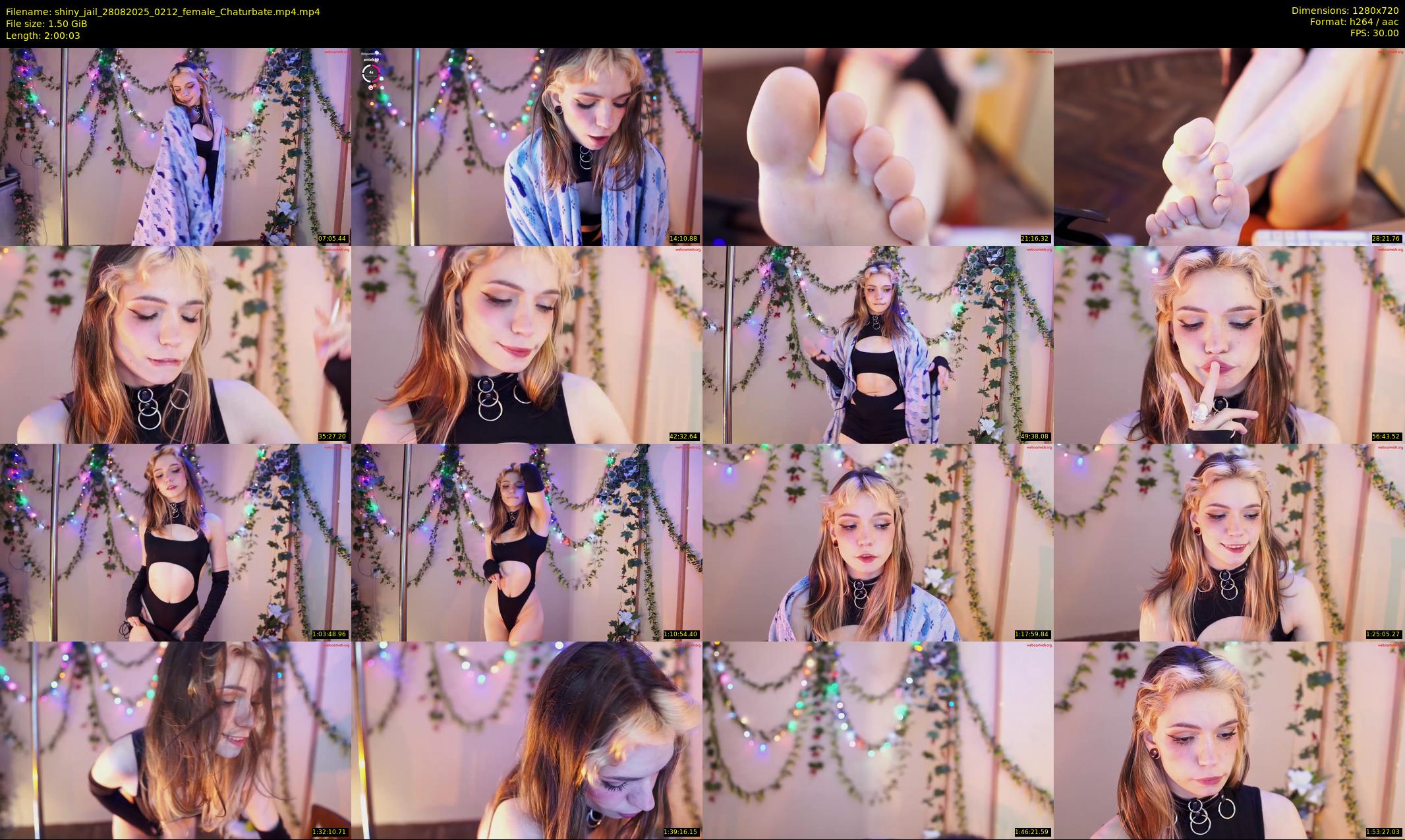 shiny_jail — 121 minute Chaturbate female cam show recording, 720p, Aug 28, 2025
