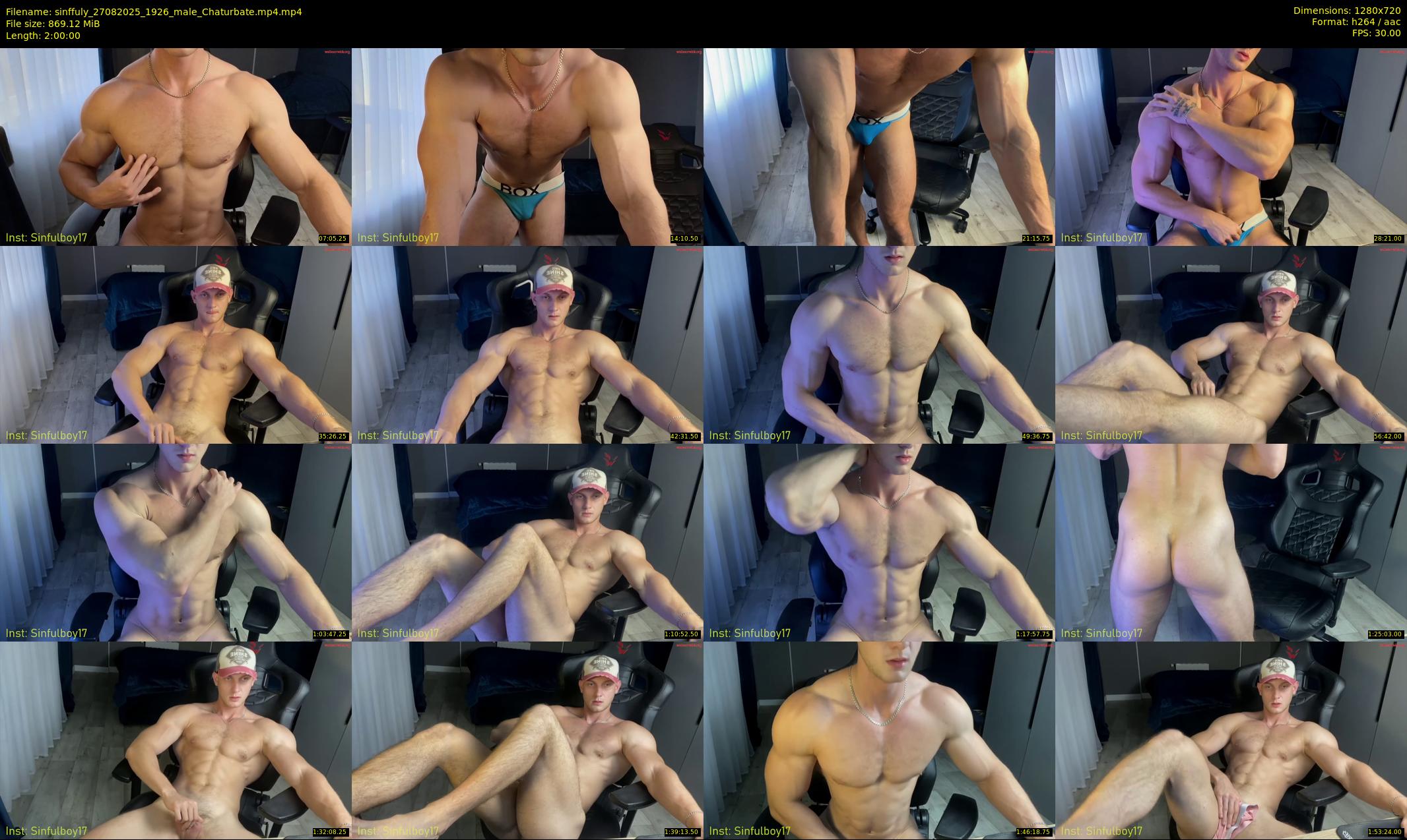 sinffuly — 120 minute Chaturbate male cam show recording, 720p, Aug 27, 2025