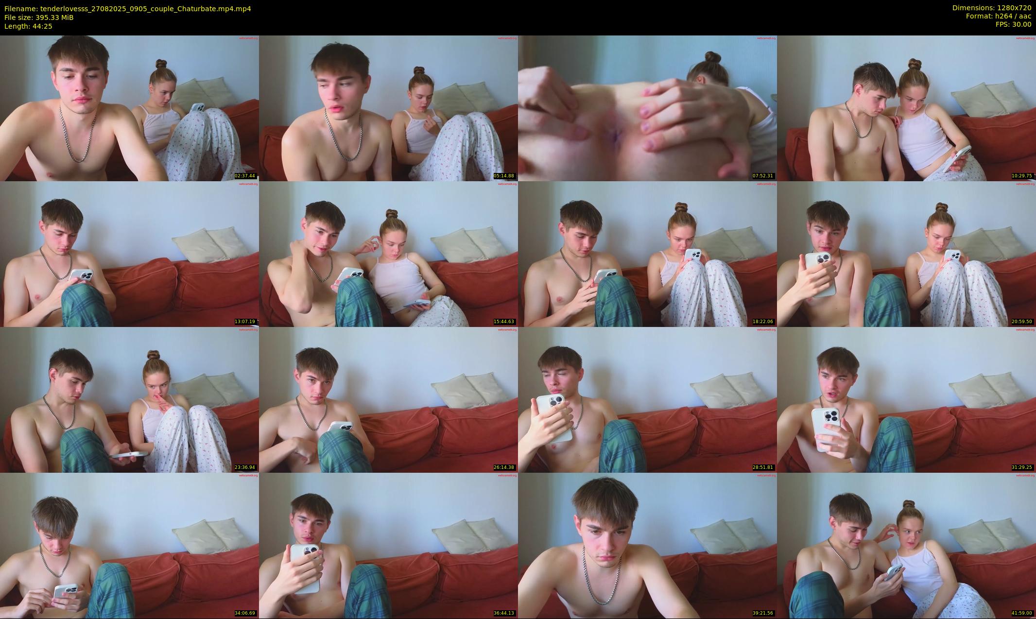 tenderlovesss — 45 minute Chaturbate couple cam show recording, 720p, Aug 27, 2025