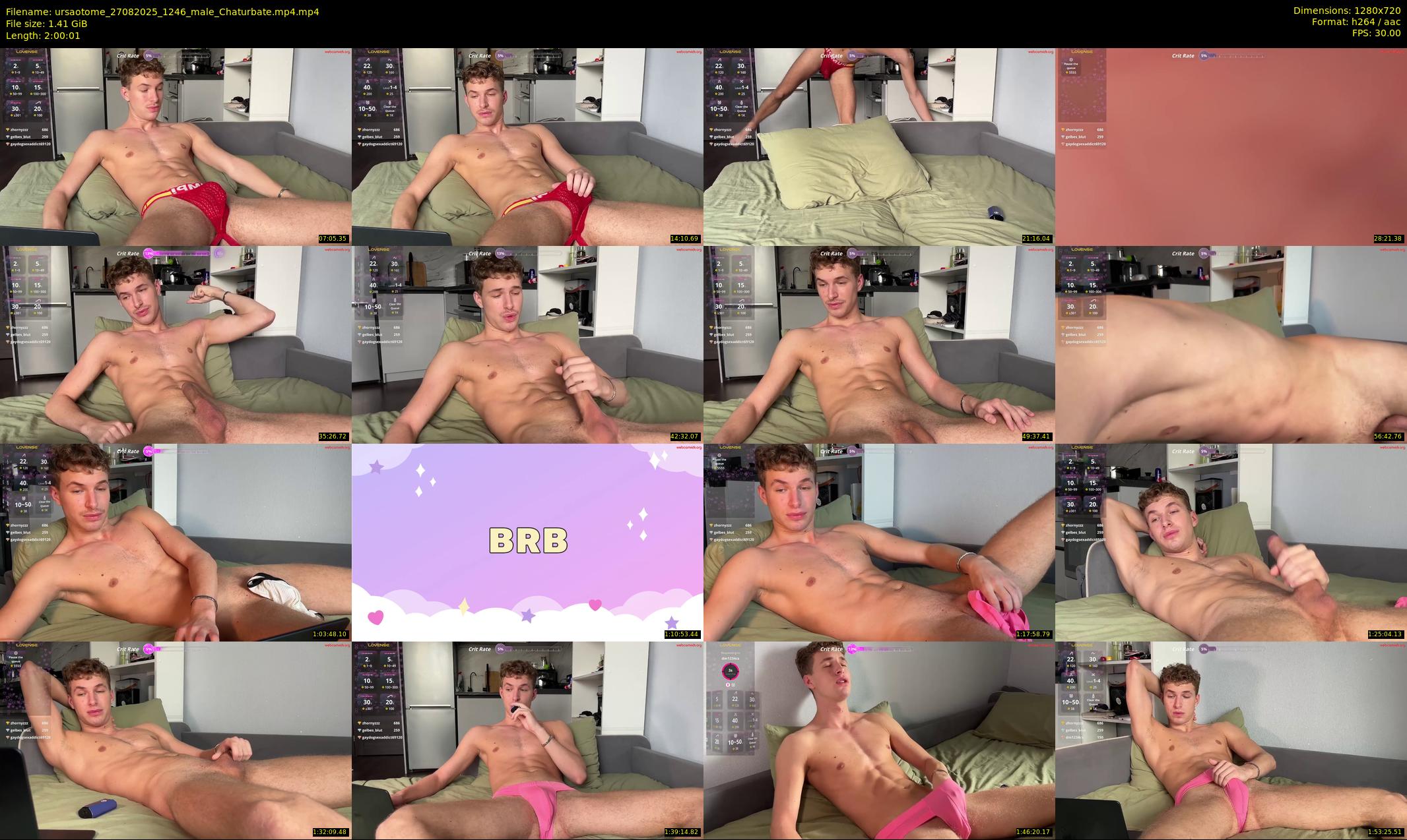 ursaotome — 121 minute Chaturbate male cam show recording, 720p, Aug 27, 2025