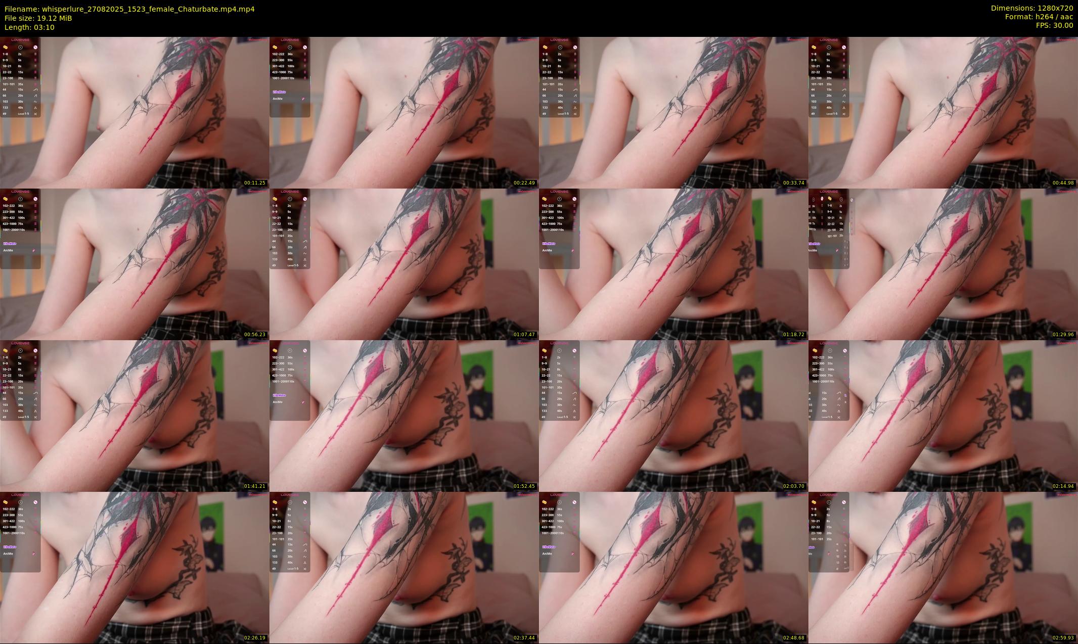 whisperlure — 4 minute Chaturbate female cam show recording, 720p, Aug 27, 2025