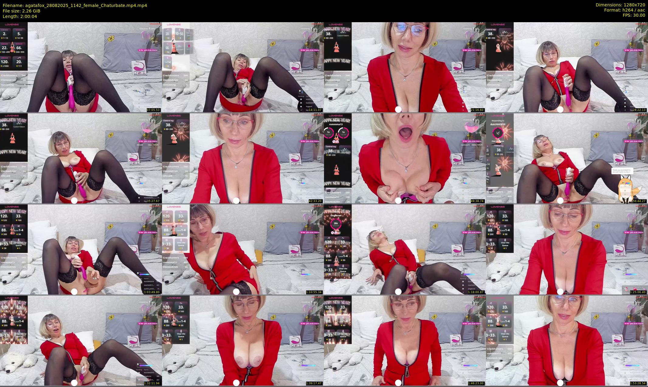agatafox — 121 minute Chaturbate female cam show recording, 720p, Aug 28, 2025